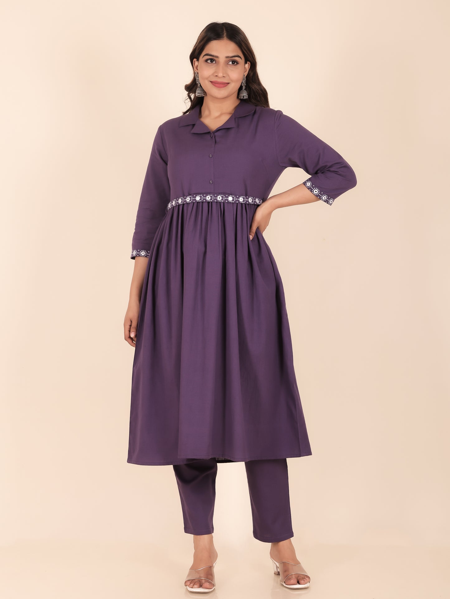 Linen Cotton Solid Kurta