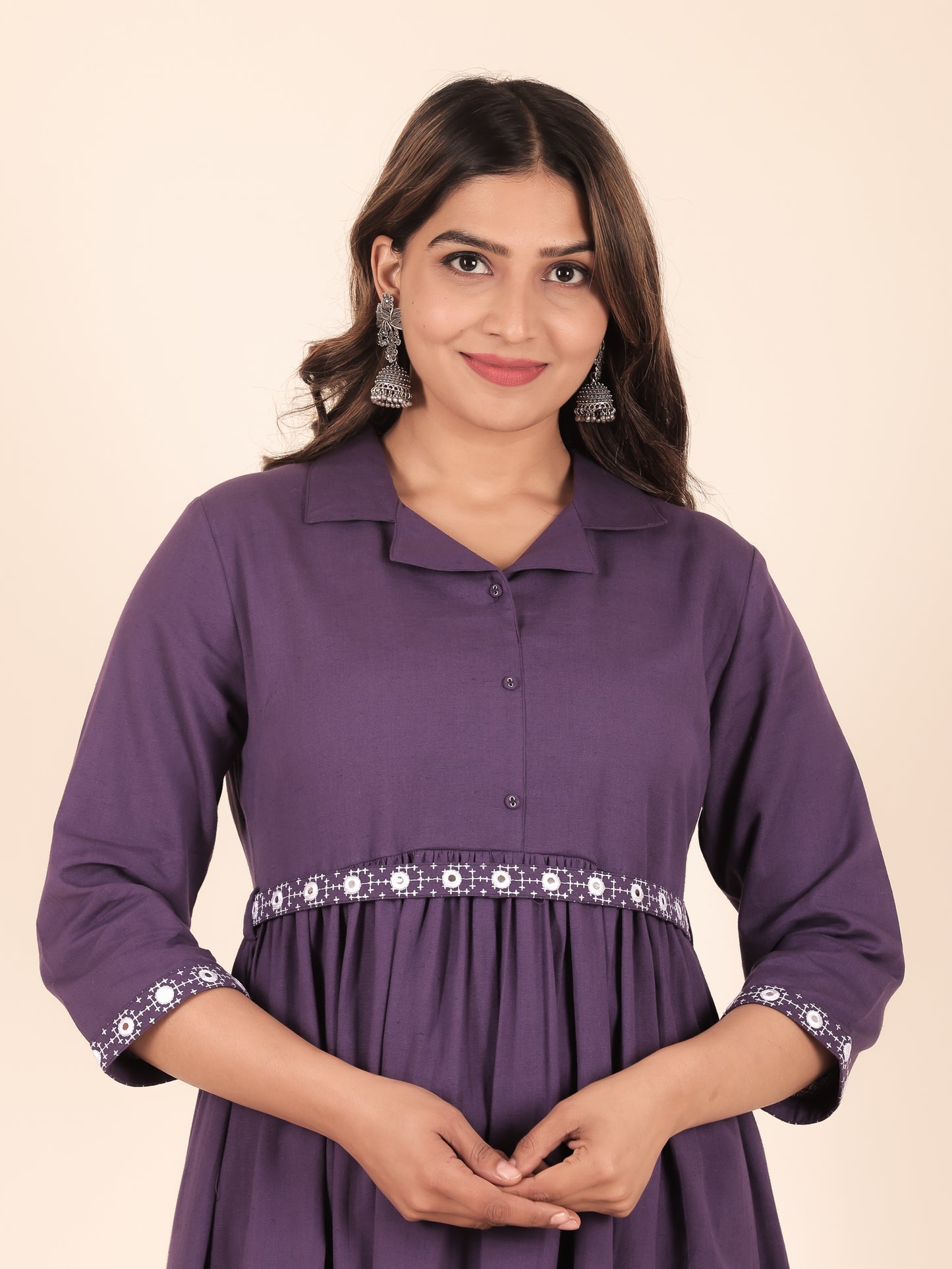 Linen Cotton Solid Kurta