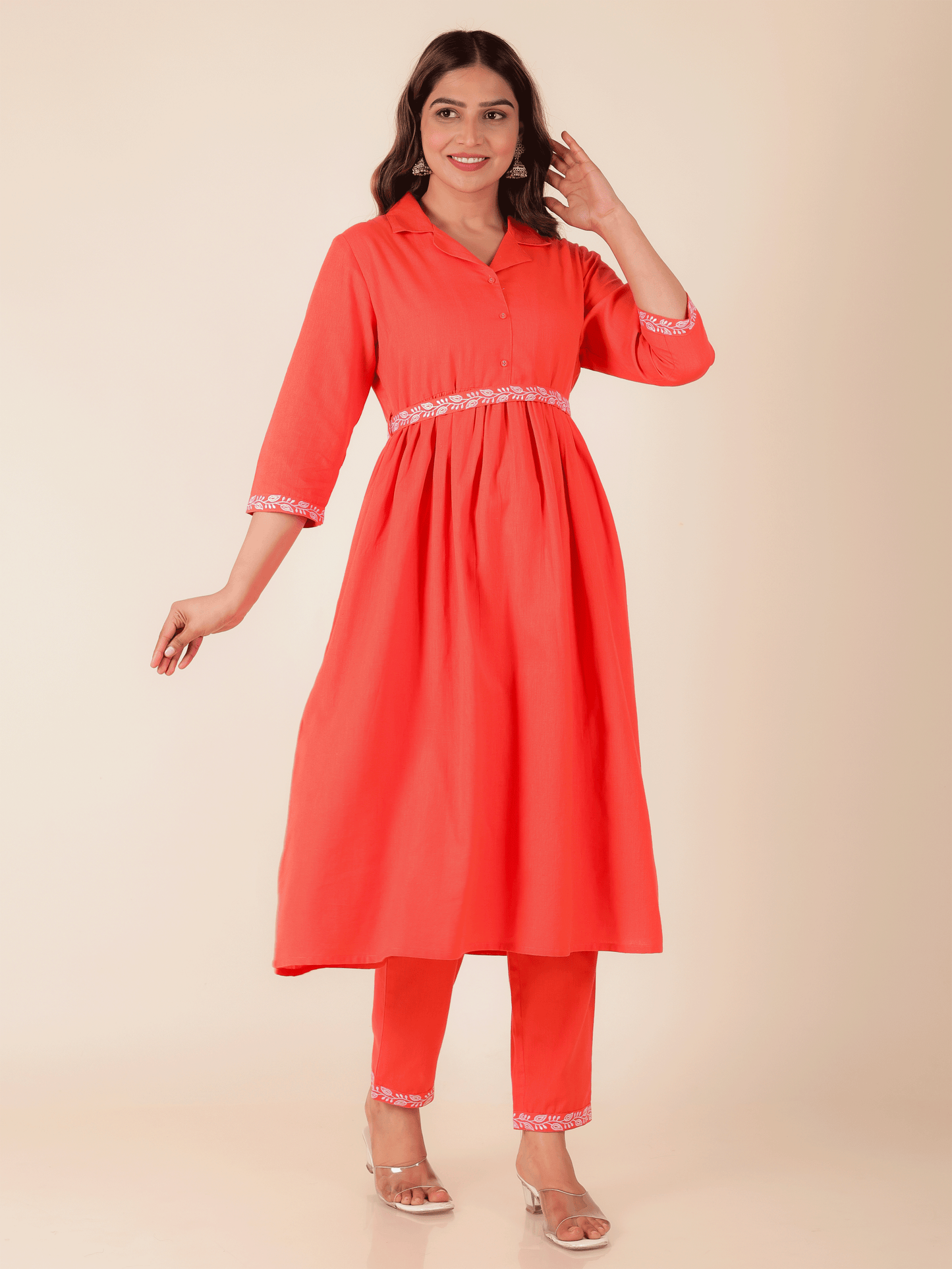 Linen Cotton Solid Kurta