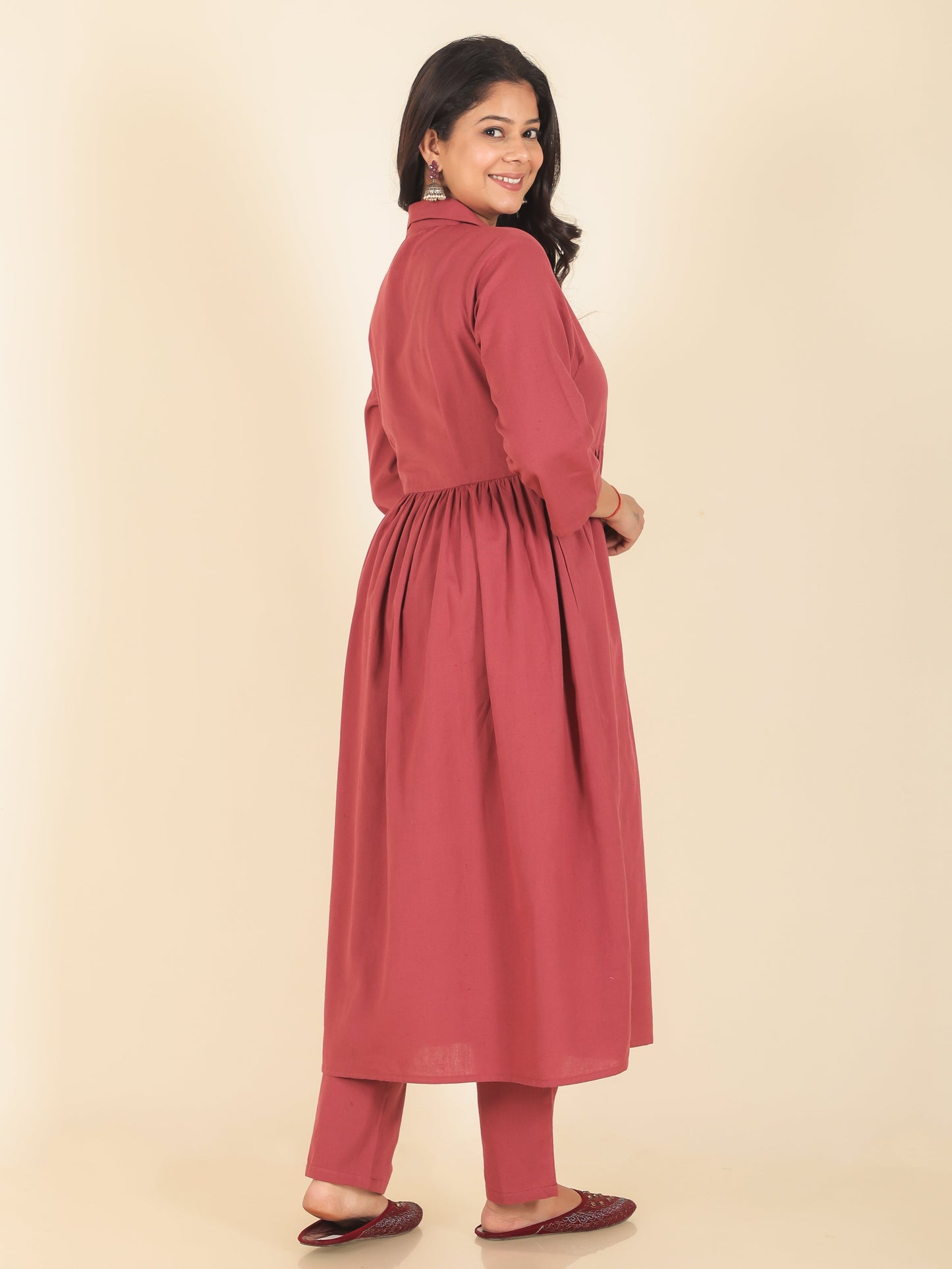 Linen Cotton Solid Kurta