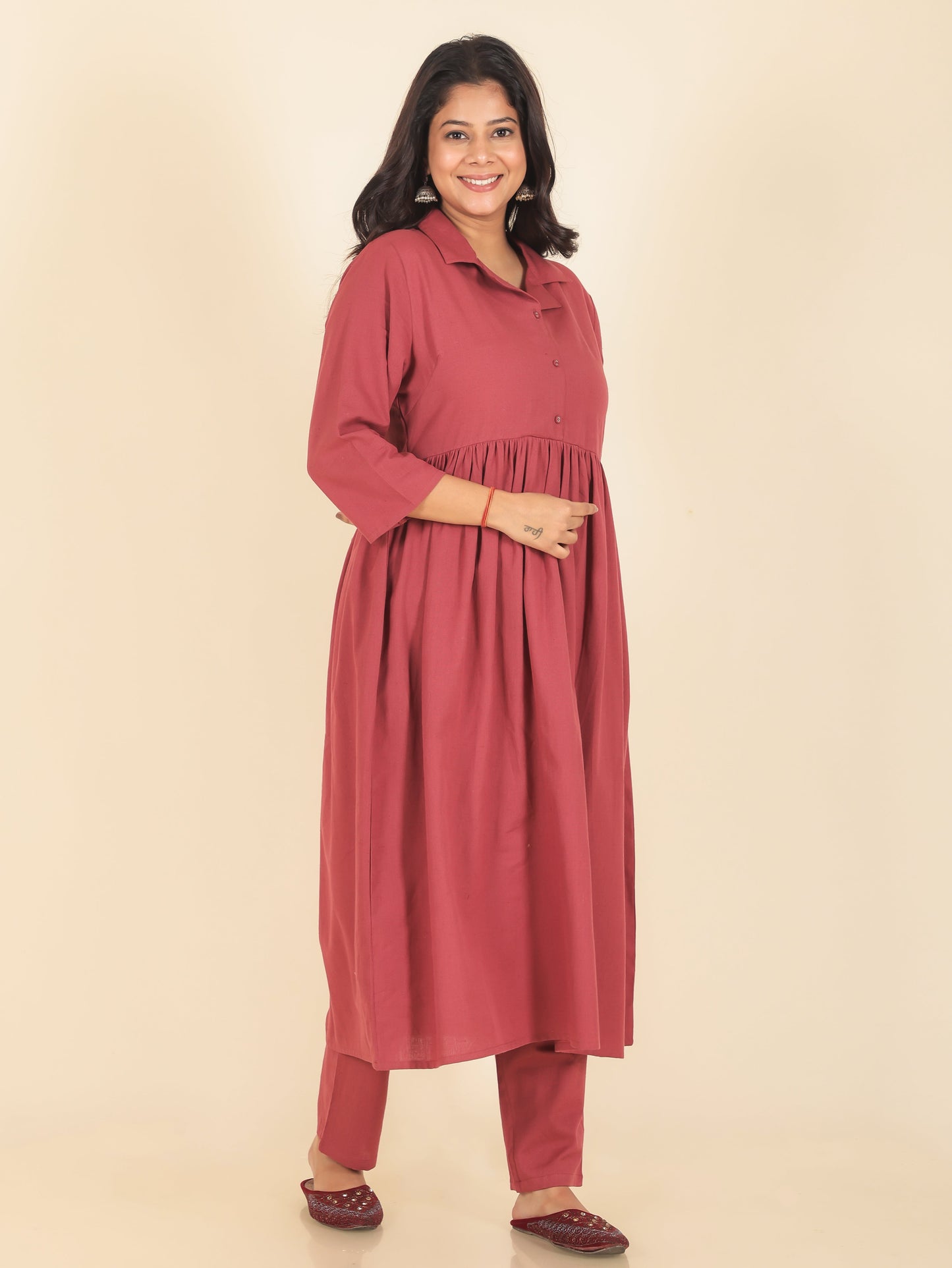 Linen Cotton Solid Kurta