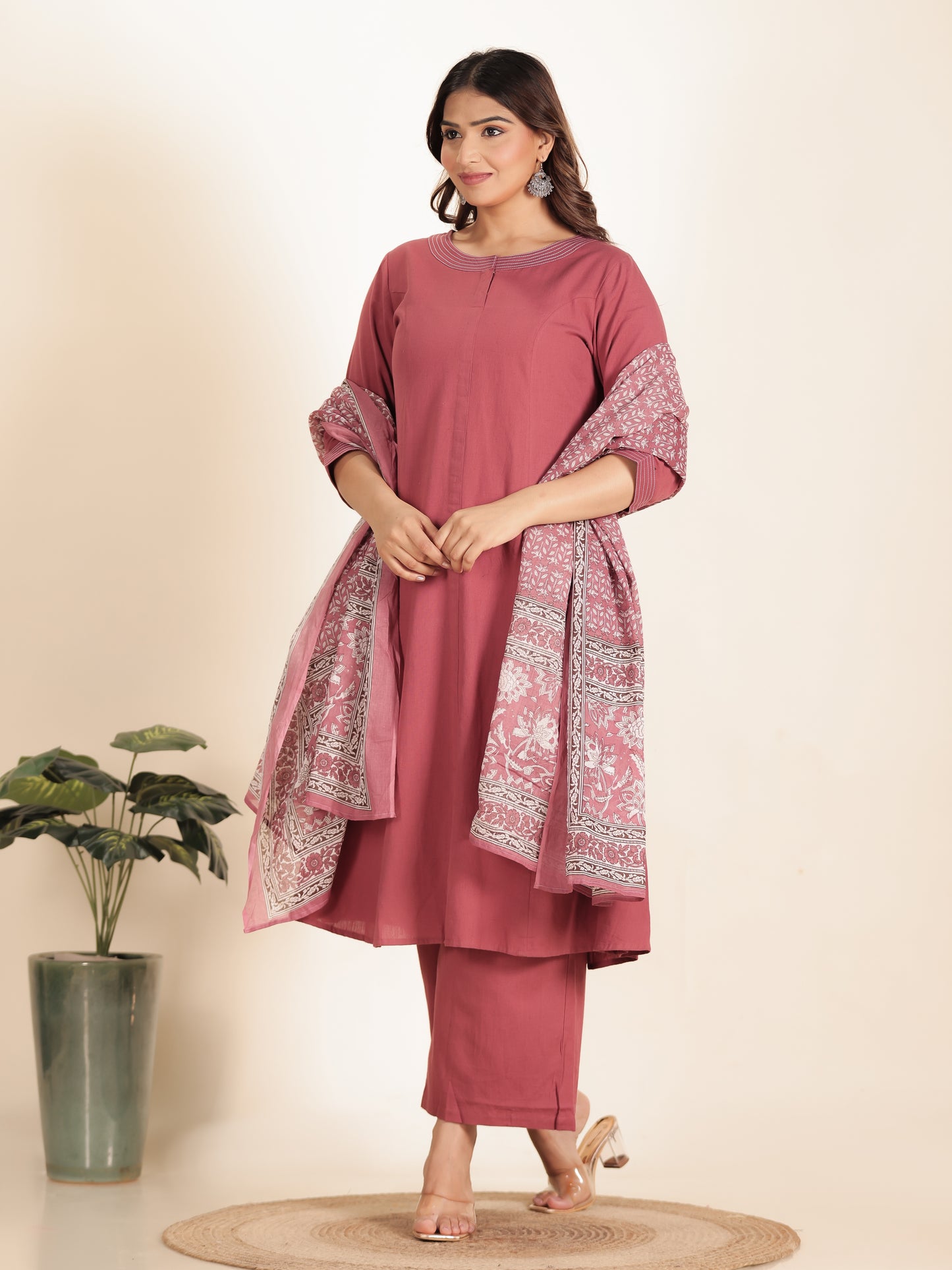 Linen Cotton Solid Kurta