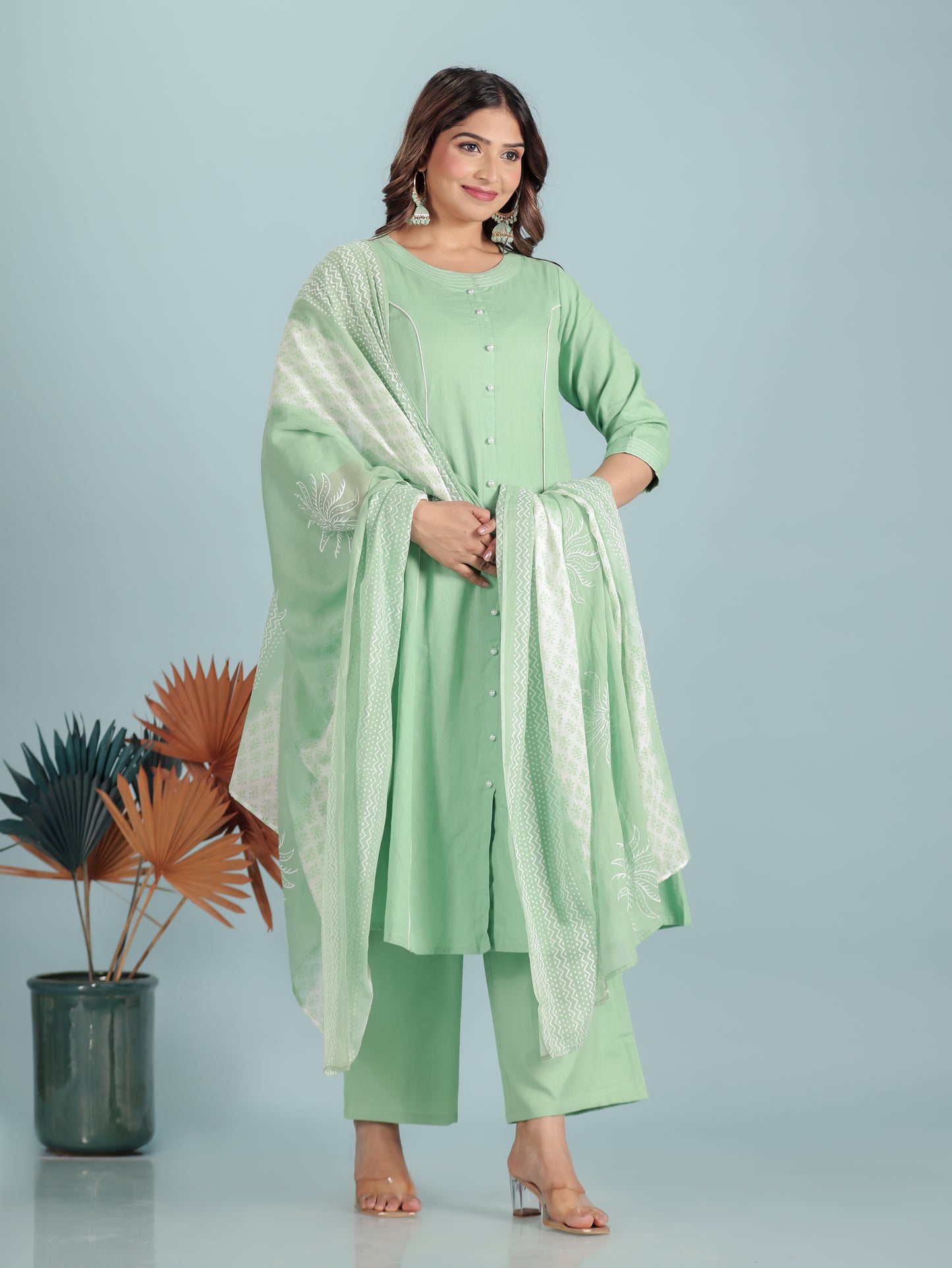 Linen Cotton Solid Kurta