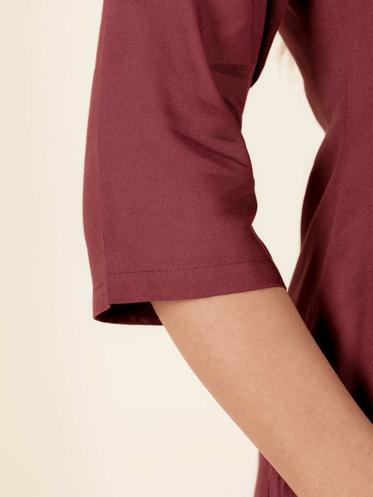Viscose Solid Straight Maroon Kurta