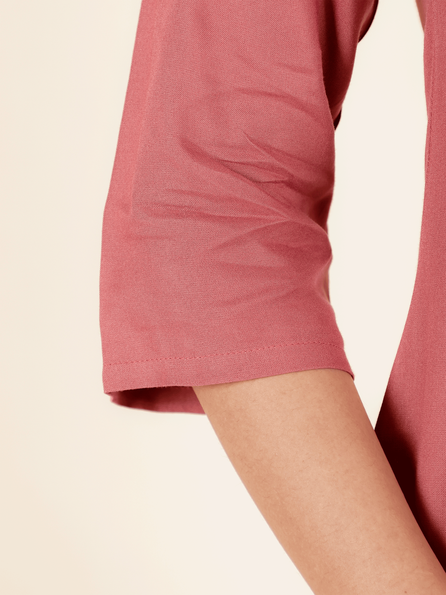 Viscose Solid Straight Pink Kurta