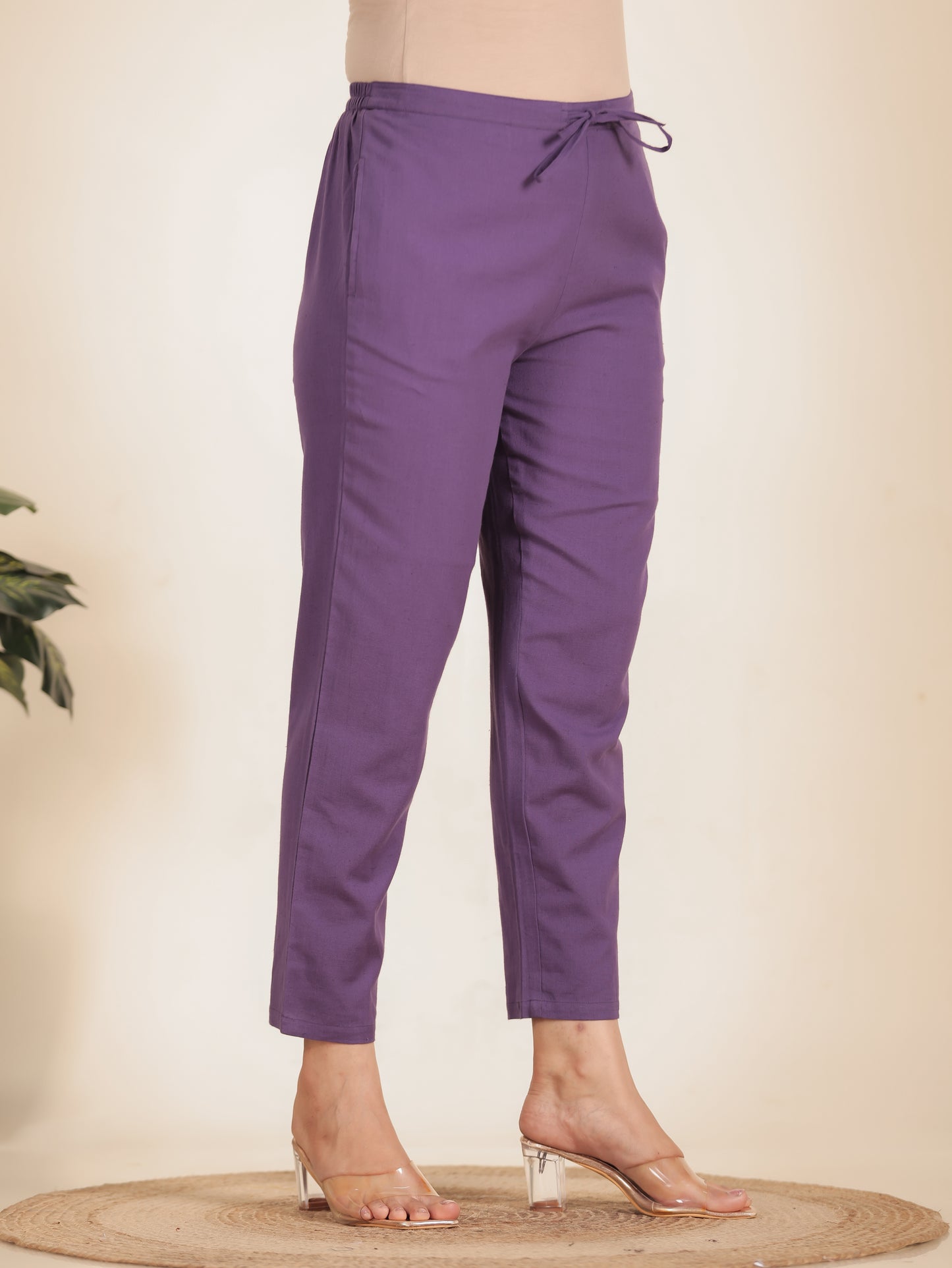 Linen Cotton Solid Pant