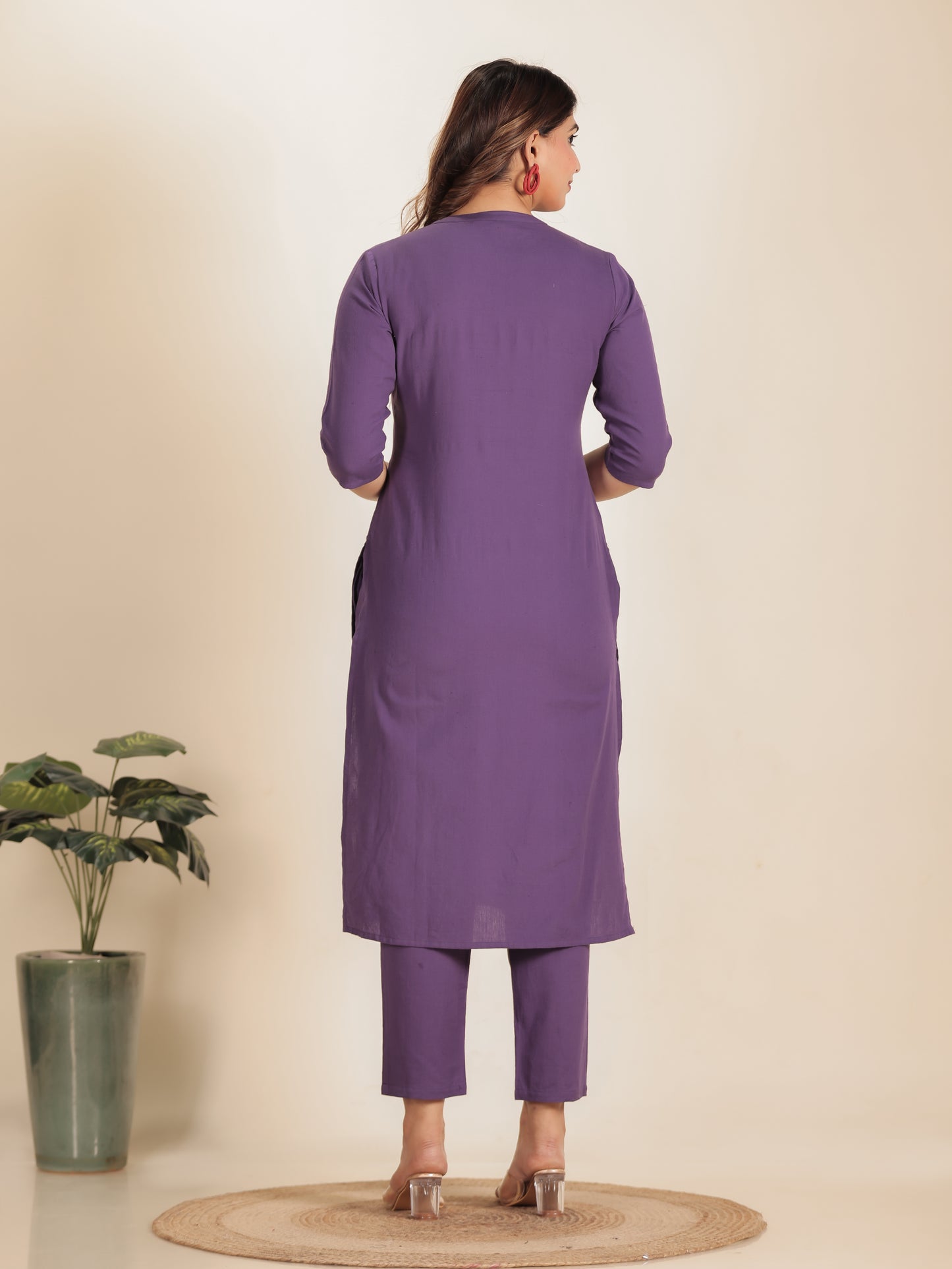 Linen Cotton Solid Kurta