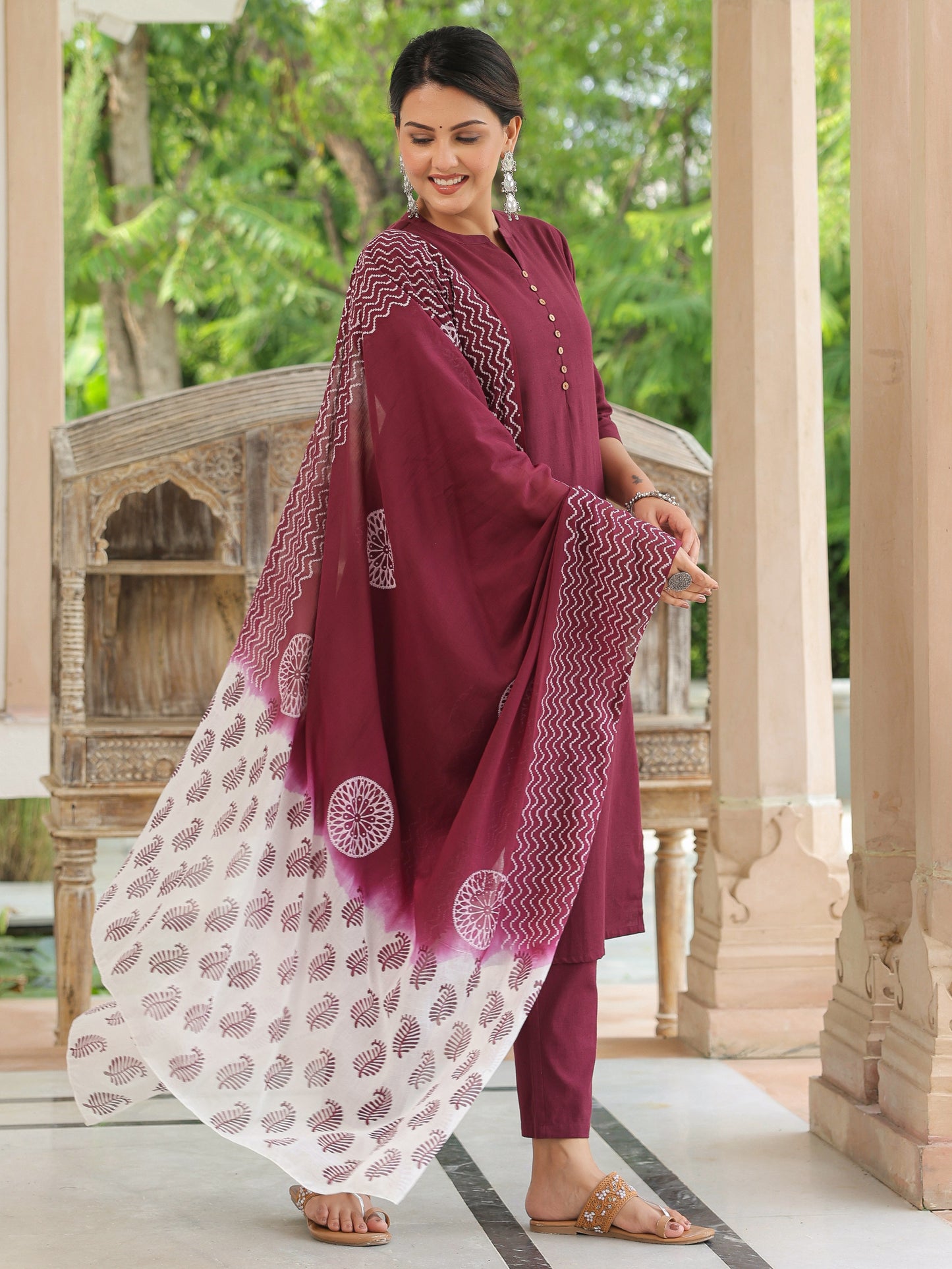 Voile Cotton Block Dupatta