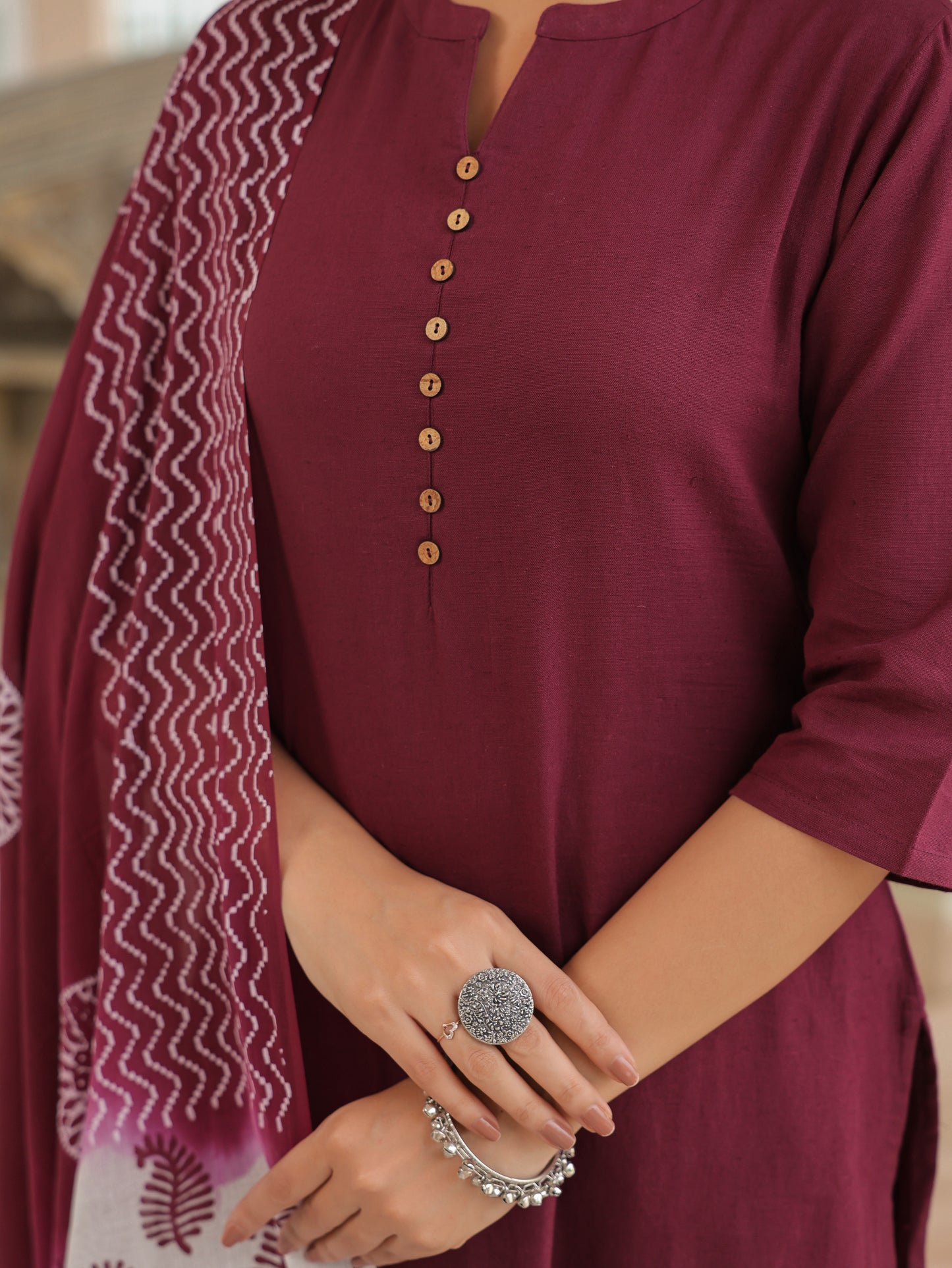 Linen Cotton Solid Kurta