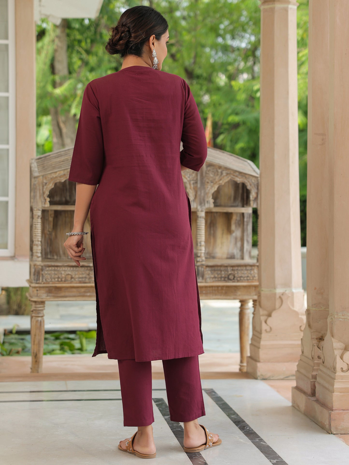 Linen Cotton Solid Kurta