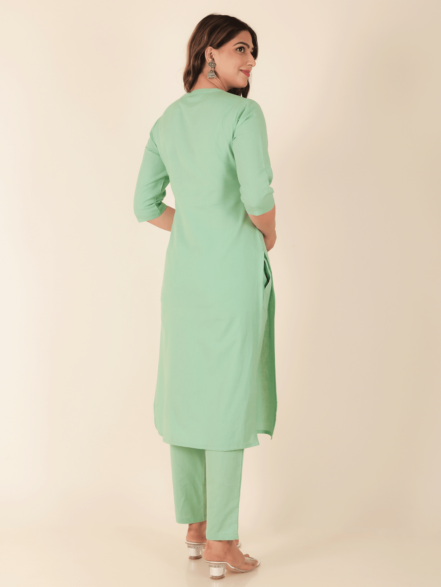 Linen Cotton Solid Kurta