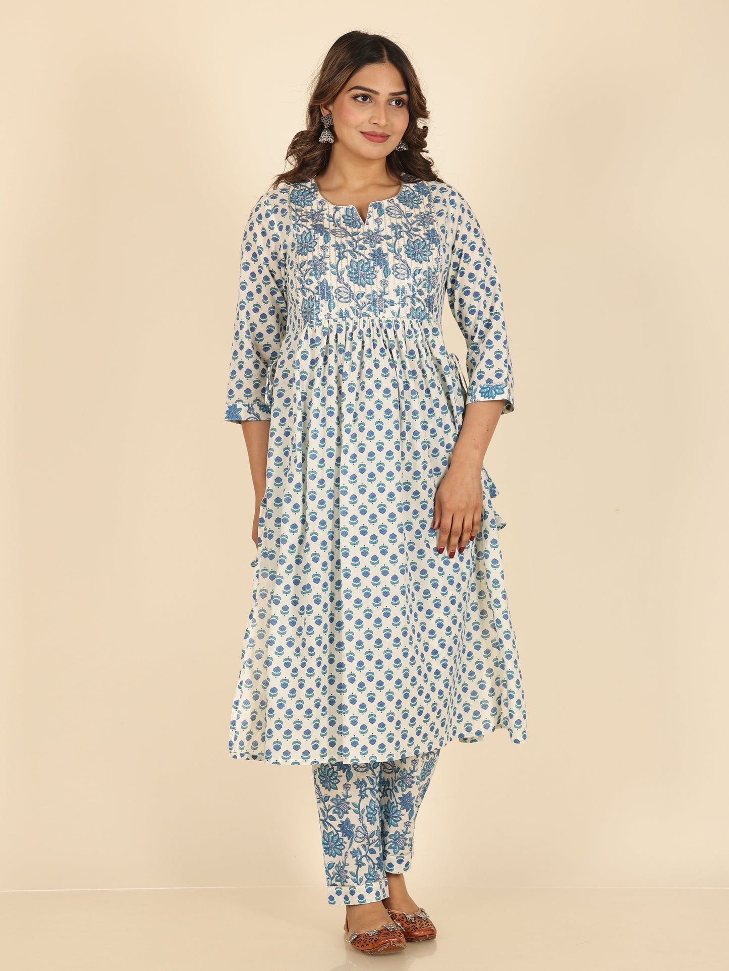 Soft Cotton Block Kurta