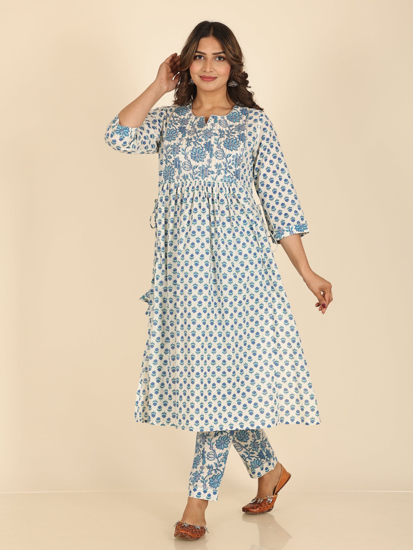 Soft Cotton Block Kurta