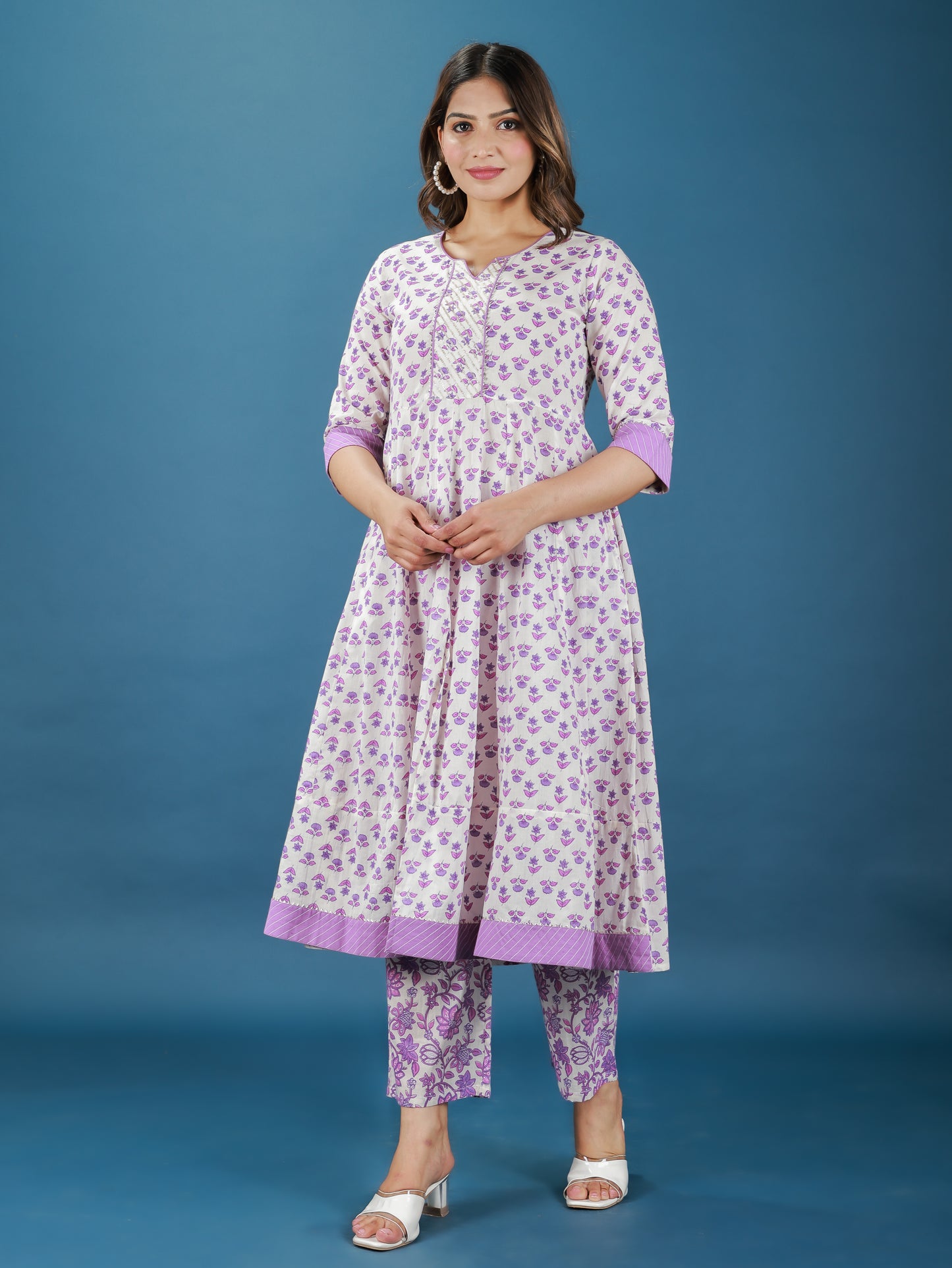 Soft Cotton Floral Kurta