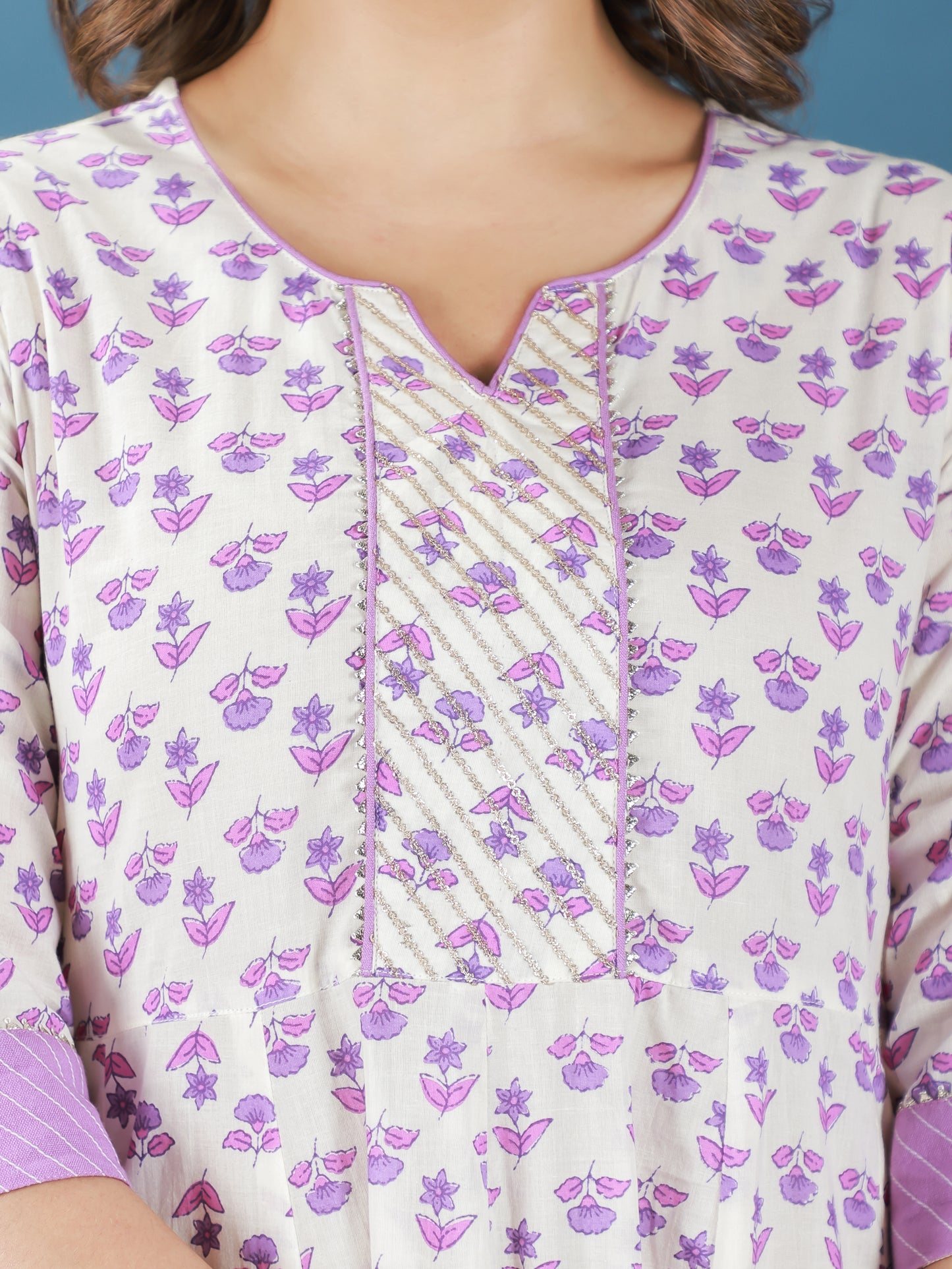 Soft Cotton Floral Kurta