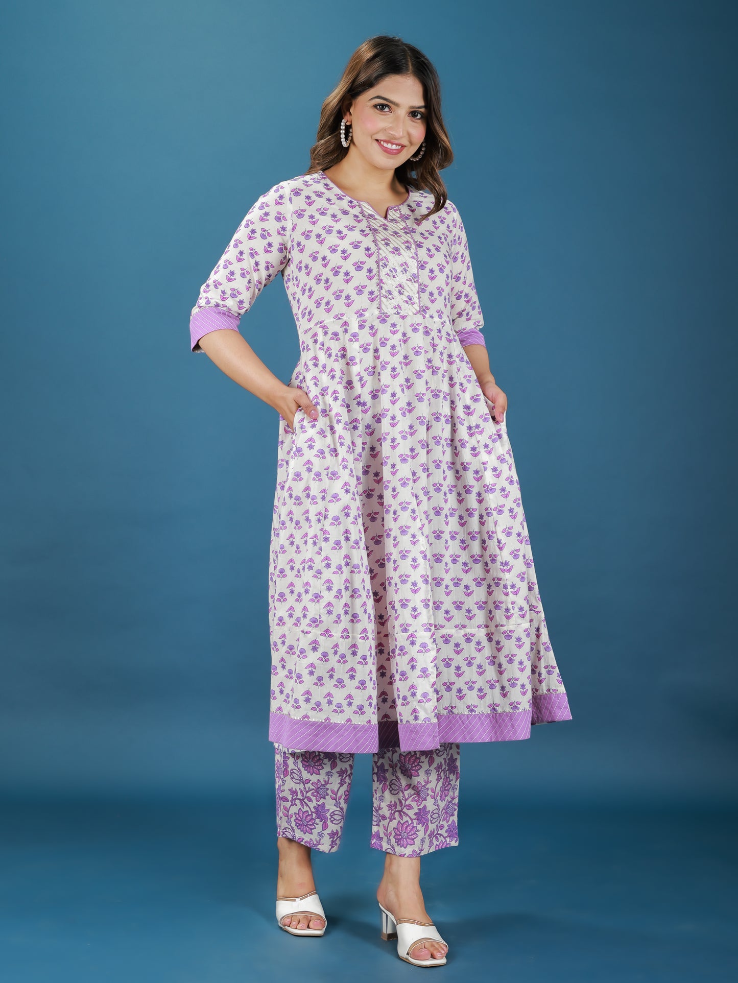 Soft Cotton Floral Kurta