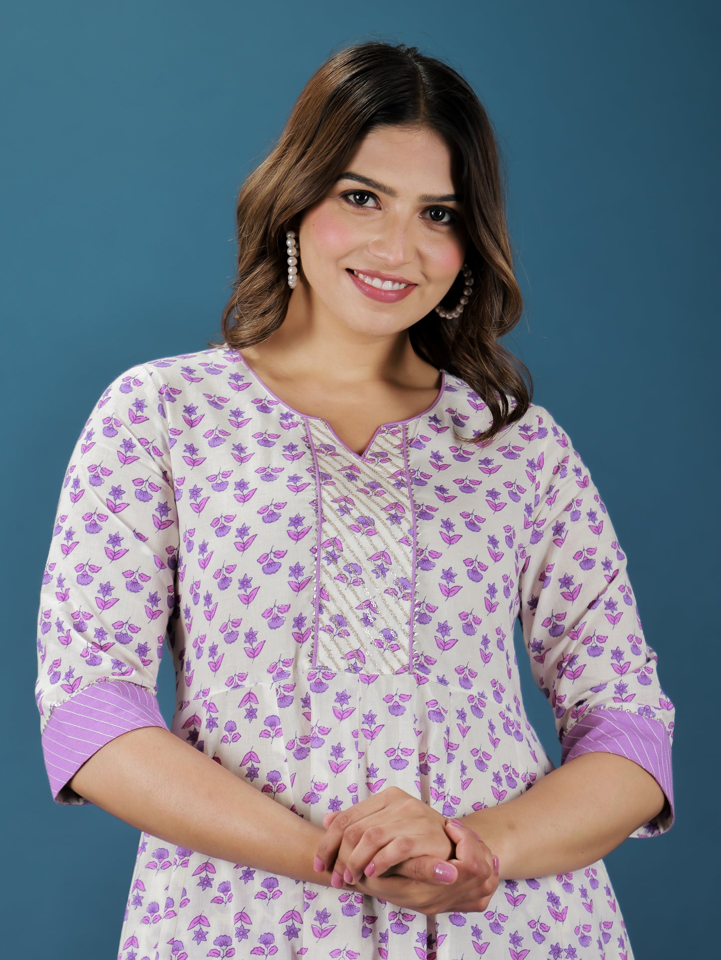 Soft Cotton Floral Kurta