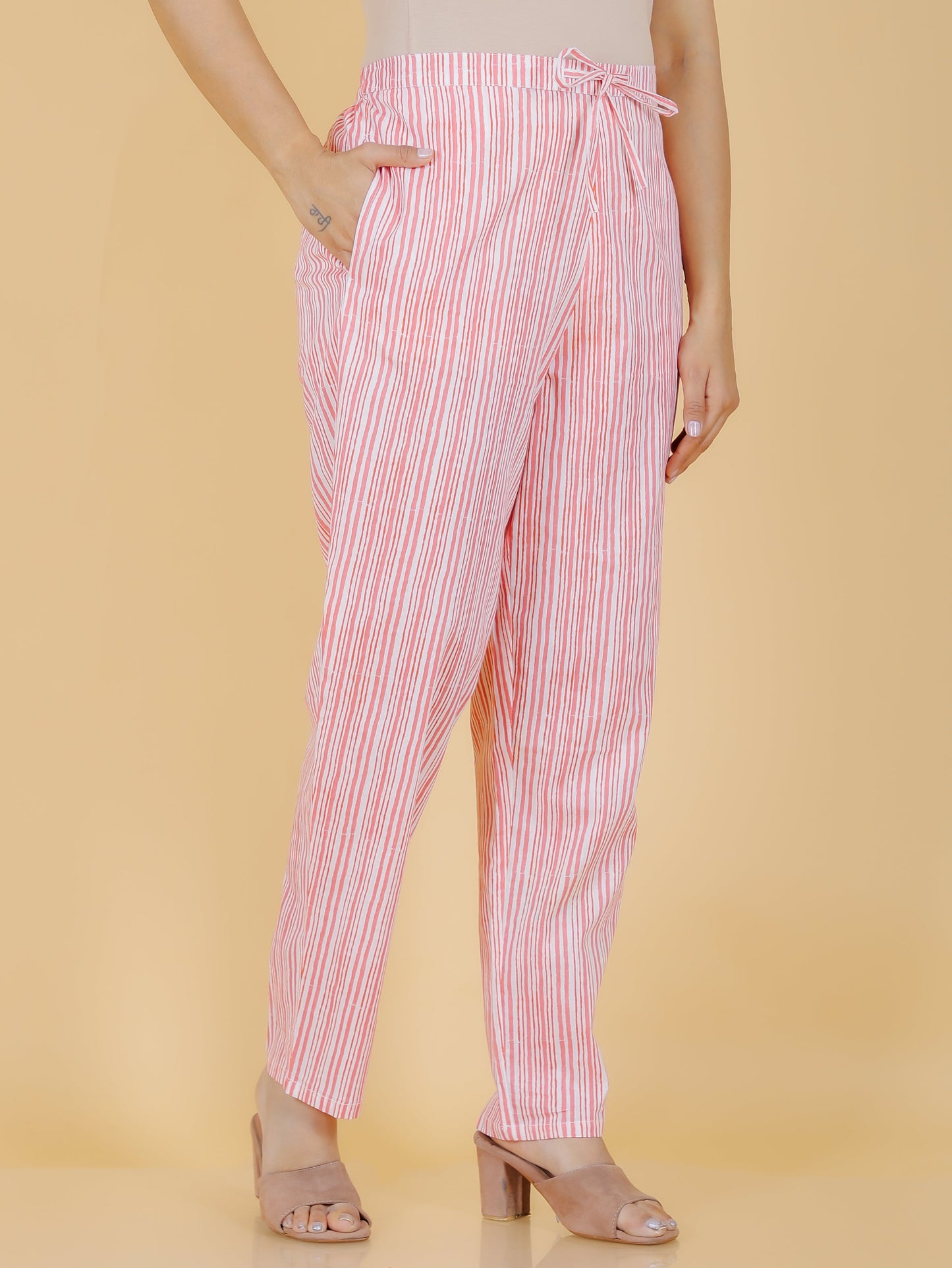 Soft Cotton Striped Pant