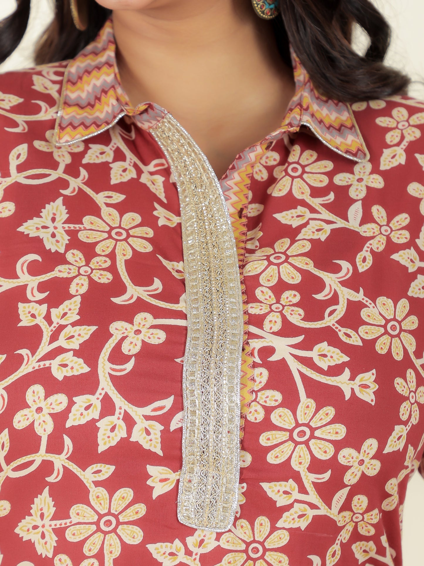 Soft Cotton Floral Kurta