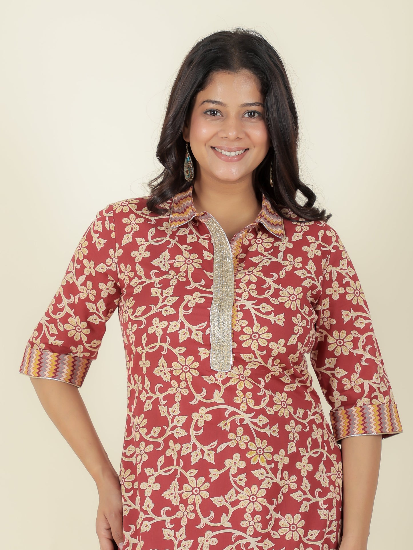 Soft Cotton Floral Kurta