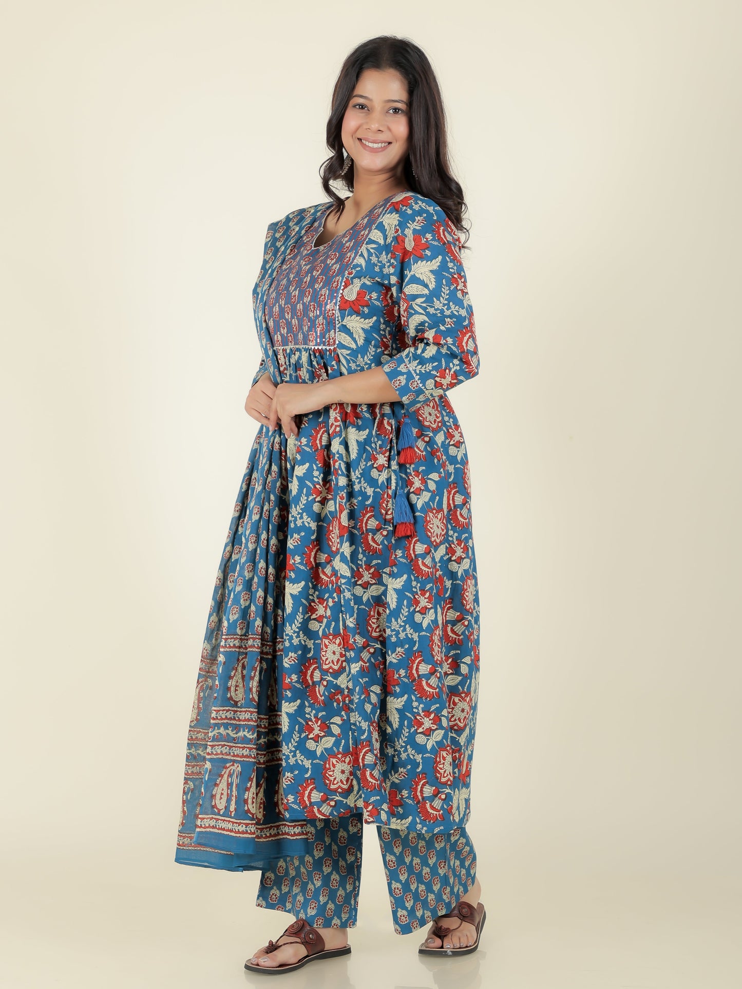 Soft Cotton Floral Kurta