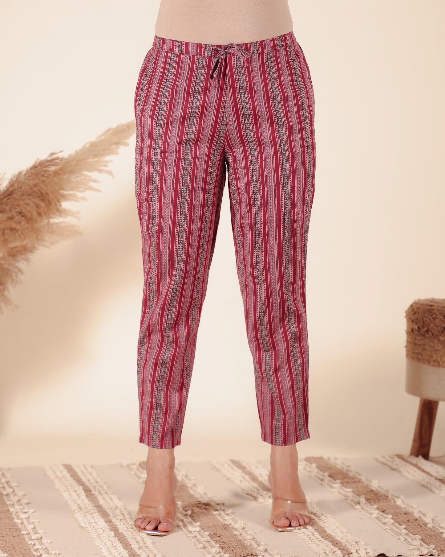 Linen Cotton Floral Pant