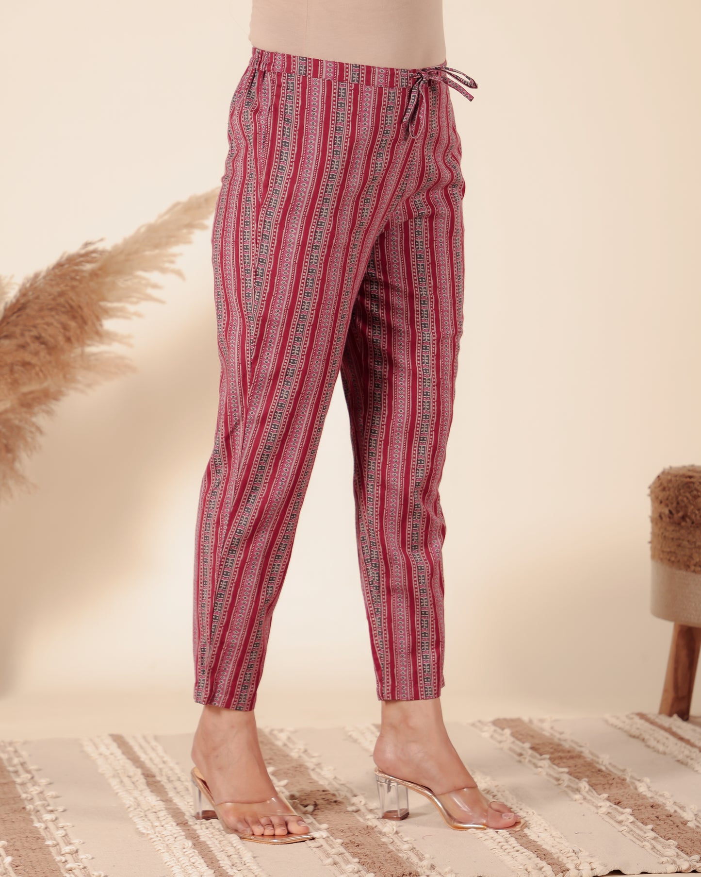 Linen Cotton Floral Pant