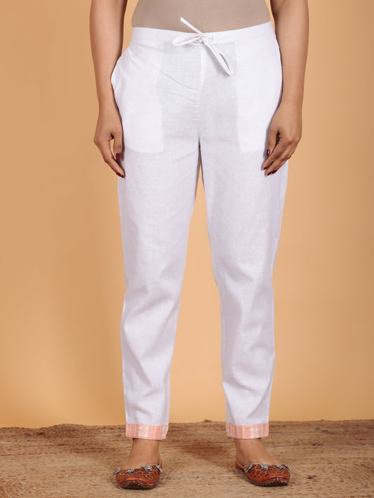 Blend Cotton Solid Pant