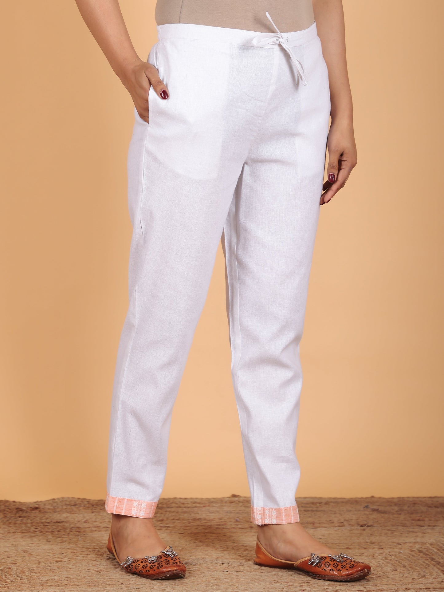 Blend Cotton Solid Pant