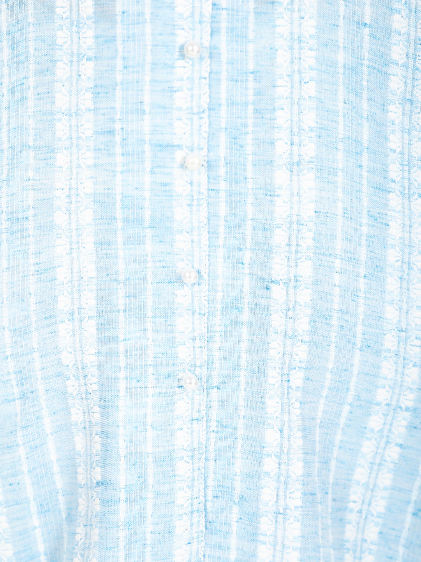 Blend Cotton Self Design A-line Blue Kurta