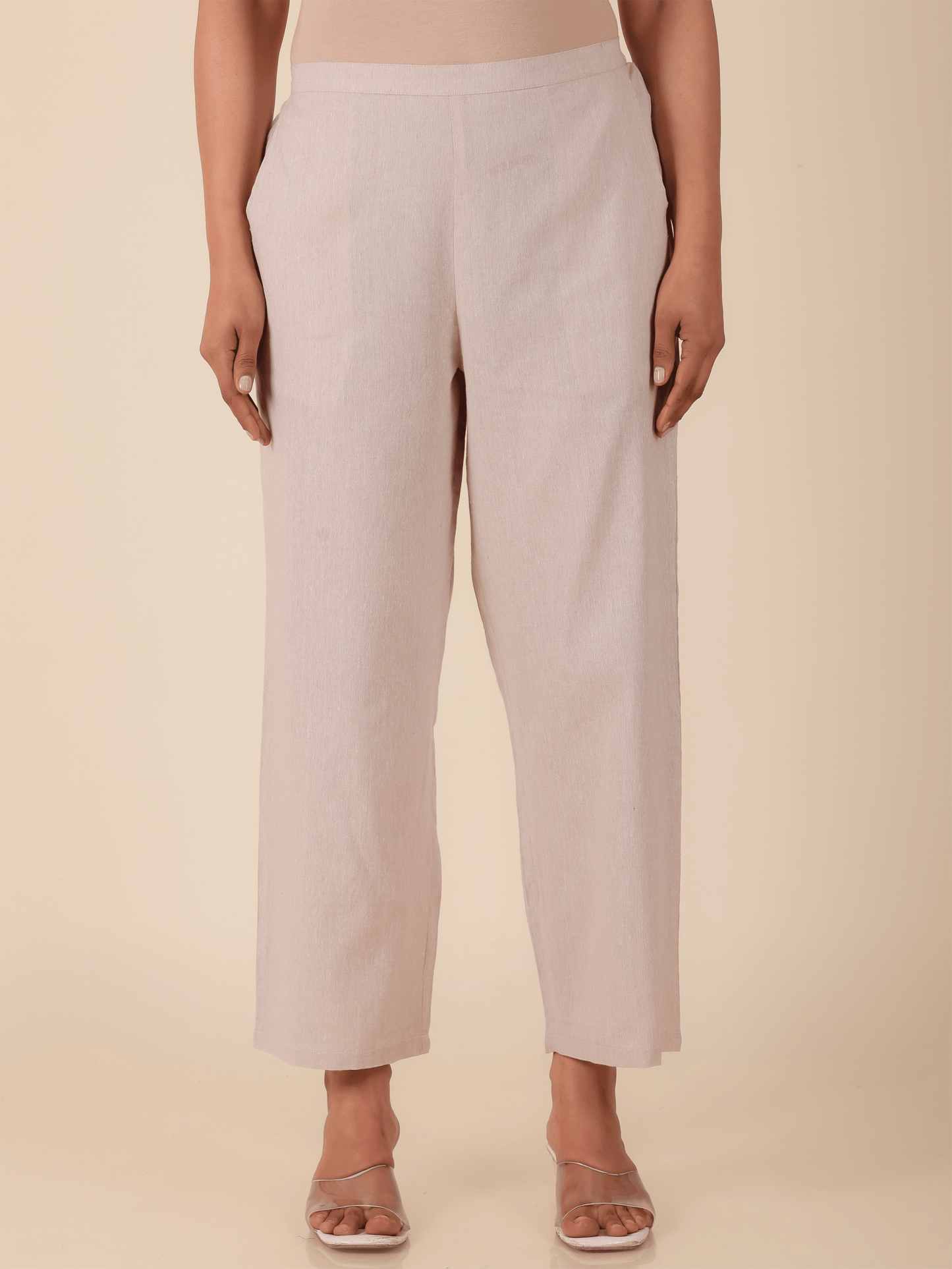 Blend Cotton Solid Pant