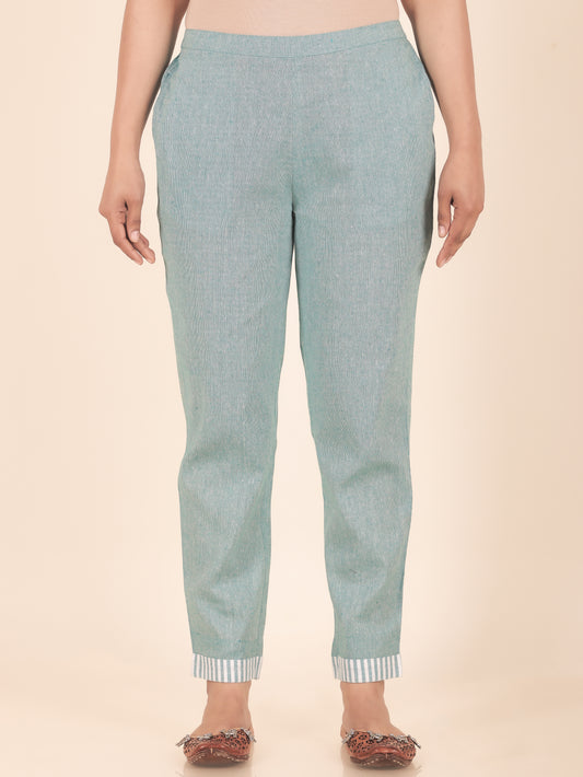 Blend Cotton Woven Design Pant