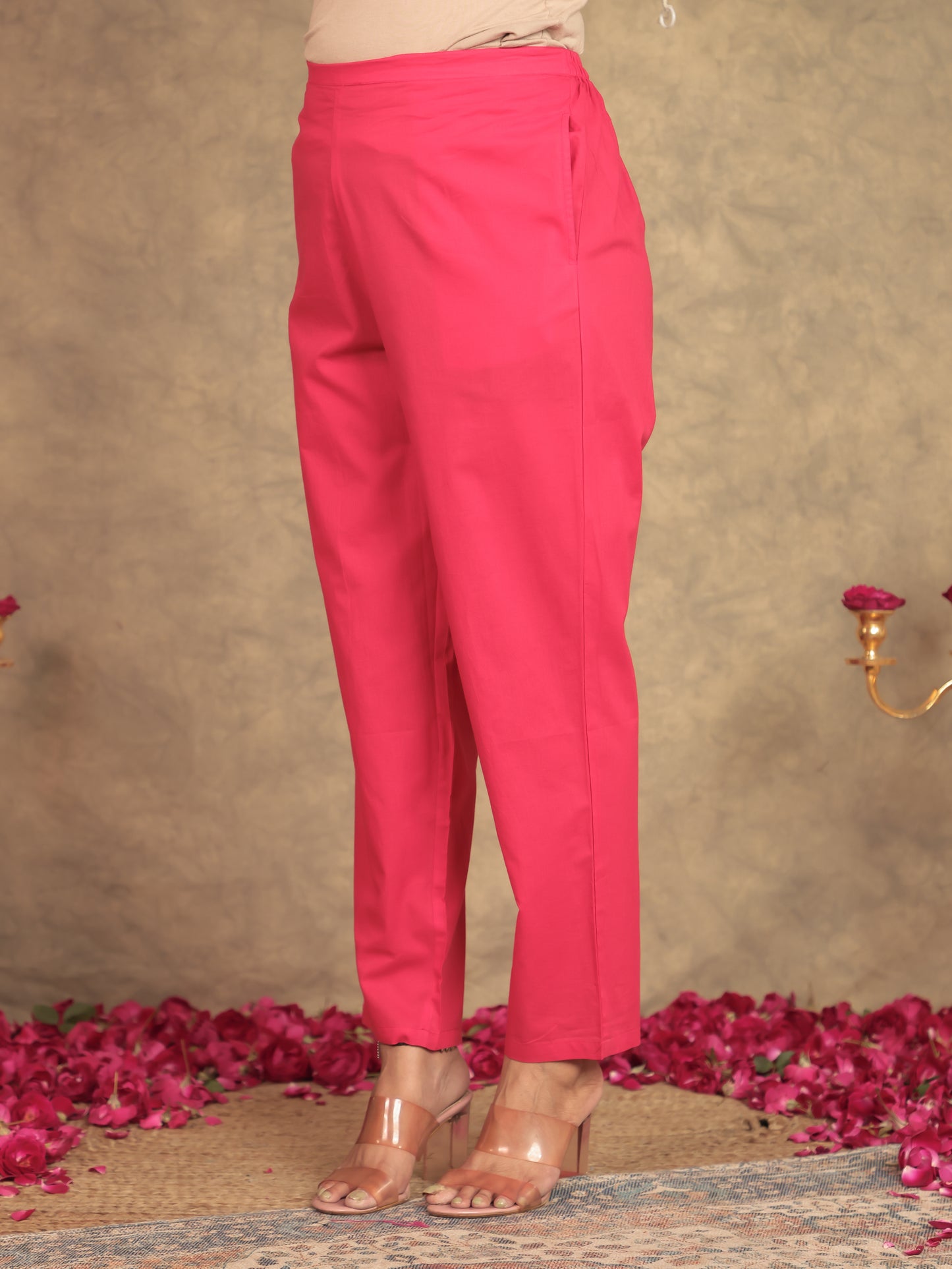 Viscose Floral Straight Red Kurta