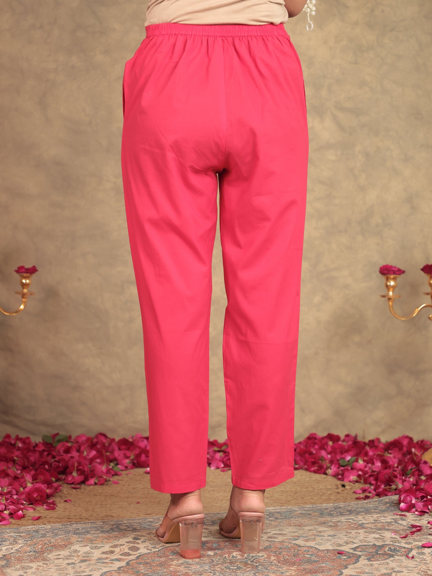 Viscose Floral Straight Red Kurta
