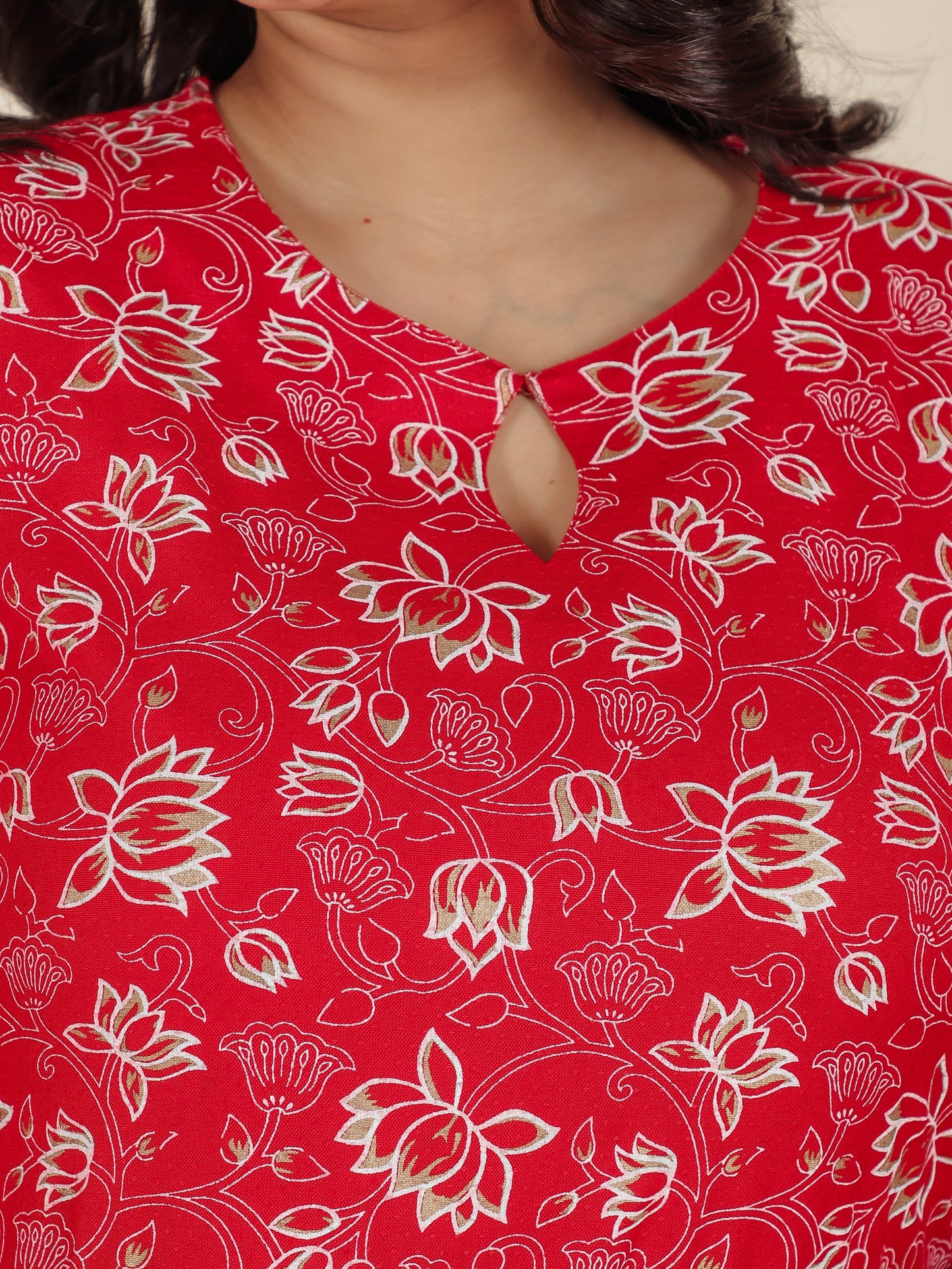 Rayon Floral Kurta