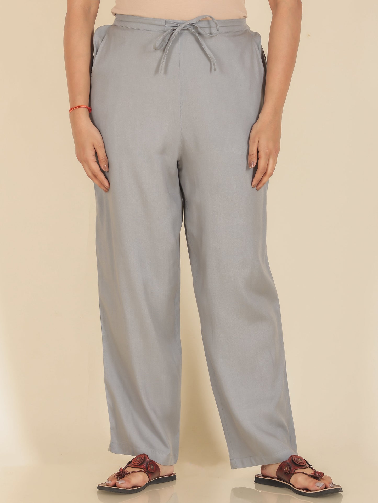 Viscose Floral Straight Grey Kurta