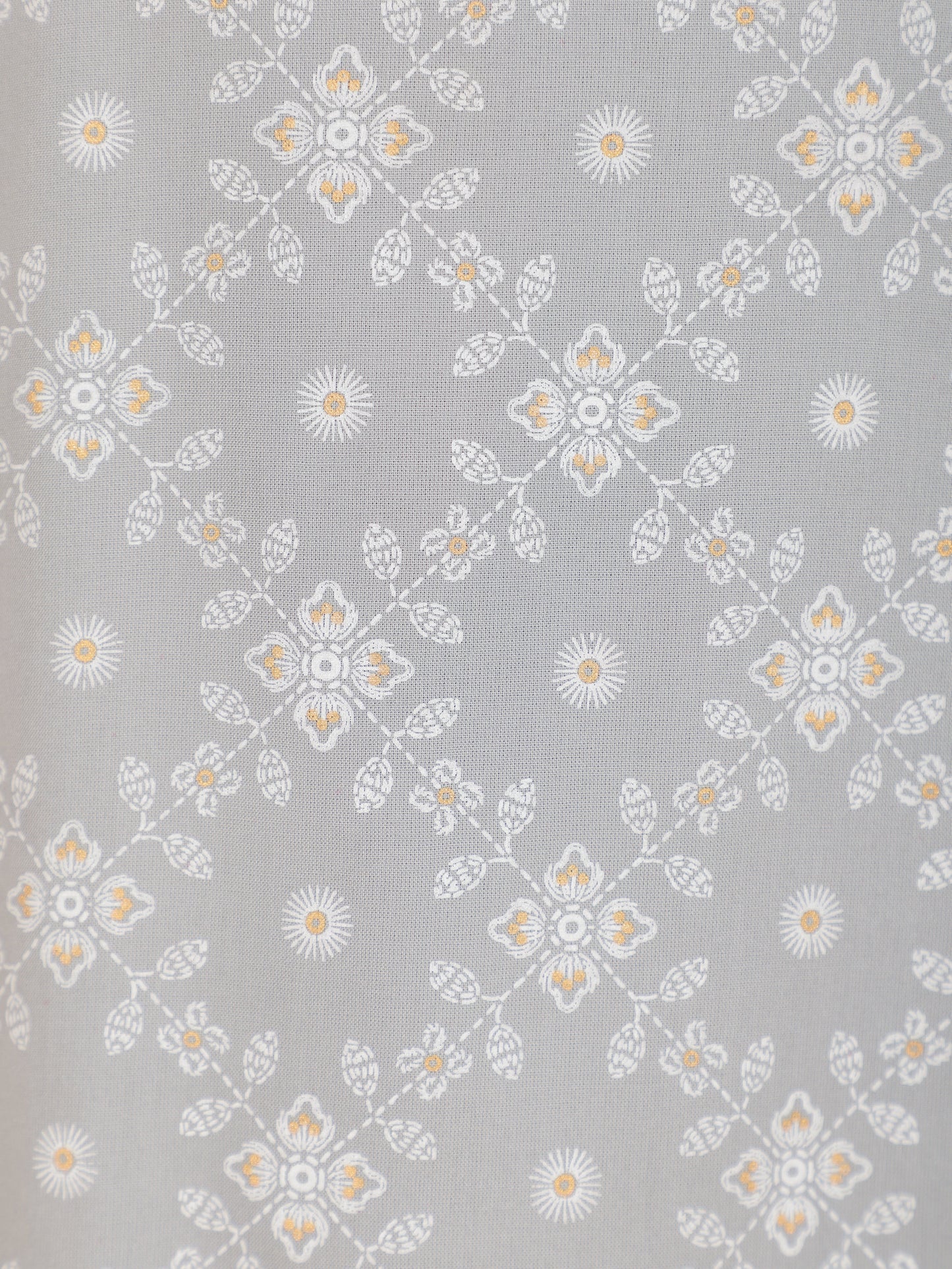 Viscose Floral Straight Grey Kurta