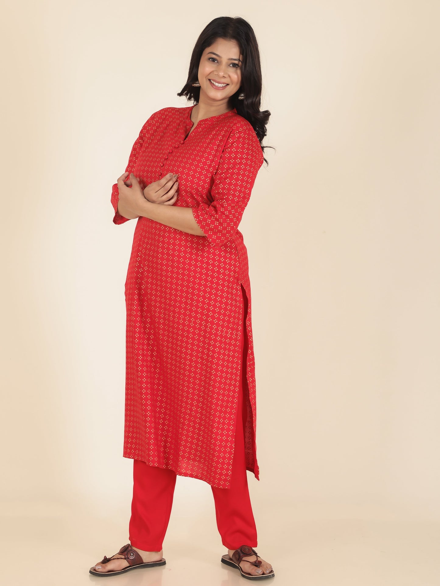 Rayon Geometric Kurta