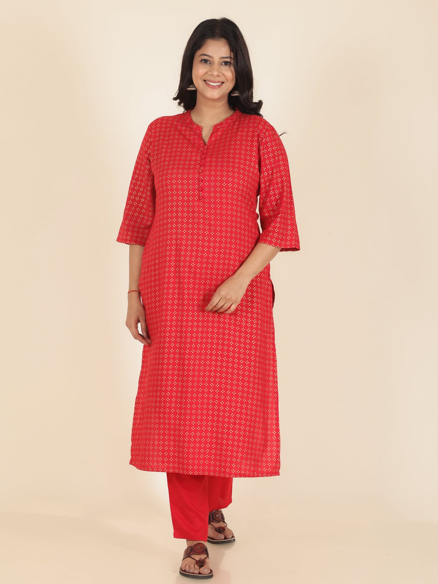 Rayon Geometric Kurta