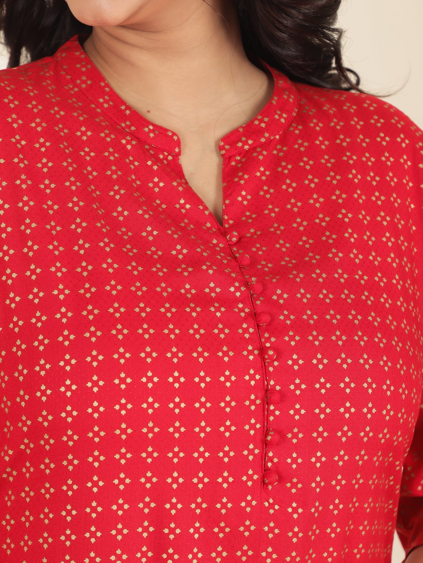 Rayon Geometric Kurta