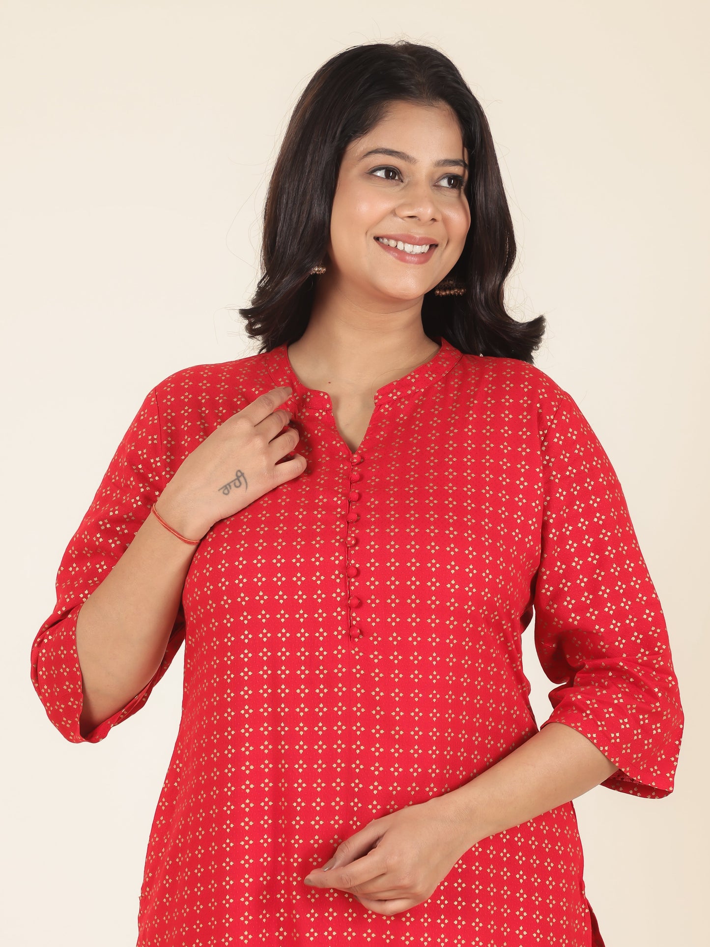 Rayon Geometric Kurta