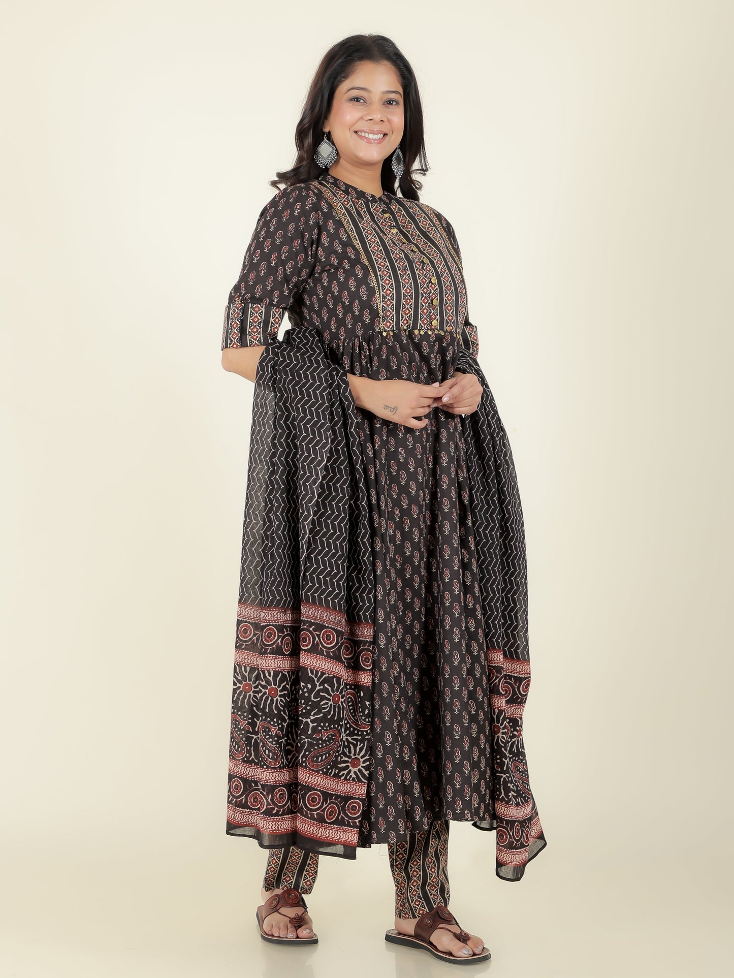 Soft Cotton Ajrakh Kurta