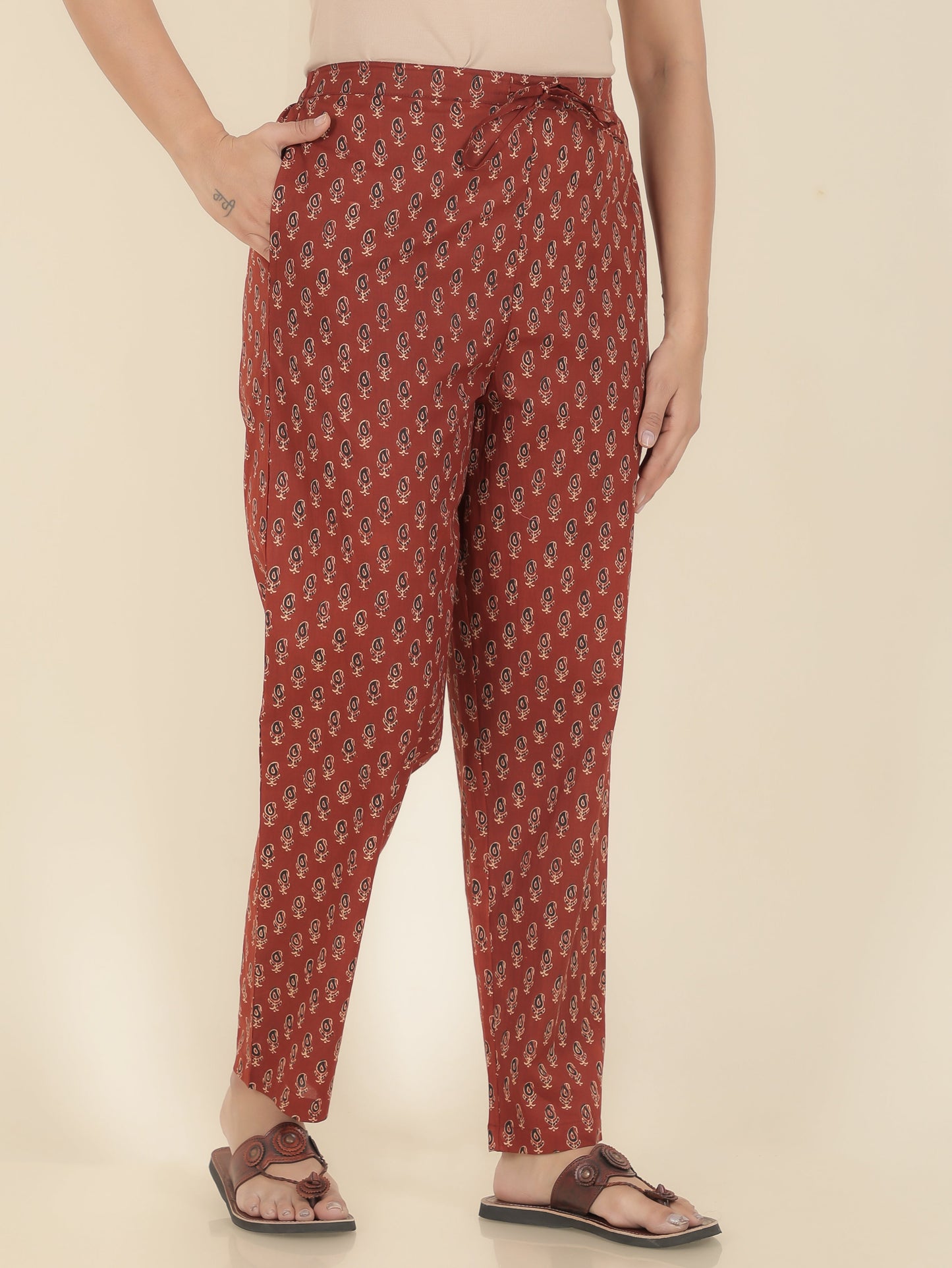 Soft Cotton Ajrakh Pant