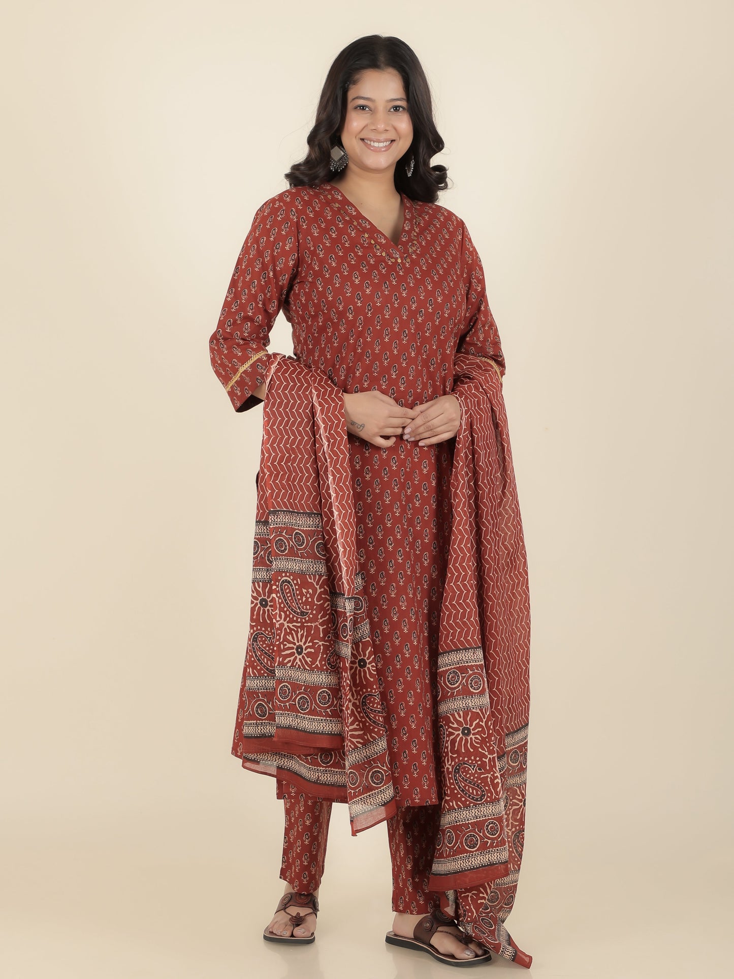 Soft Cotton Ajrakh Kurta