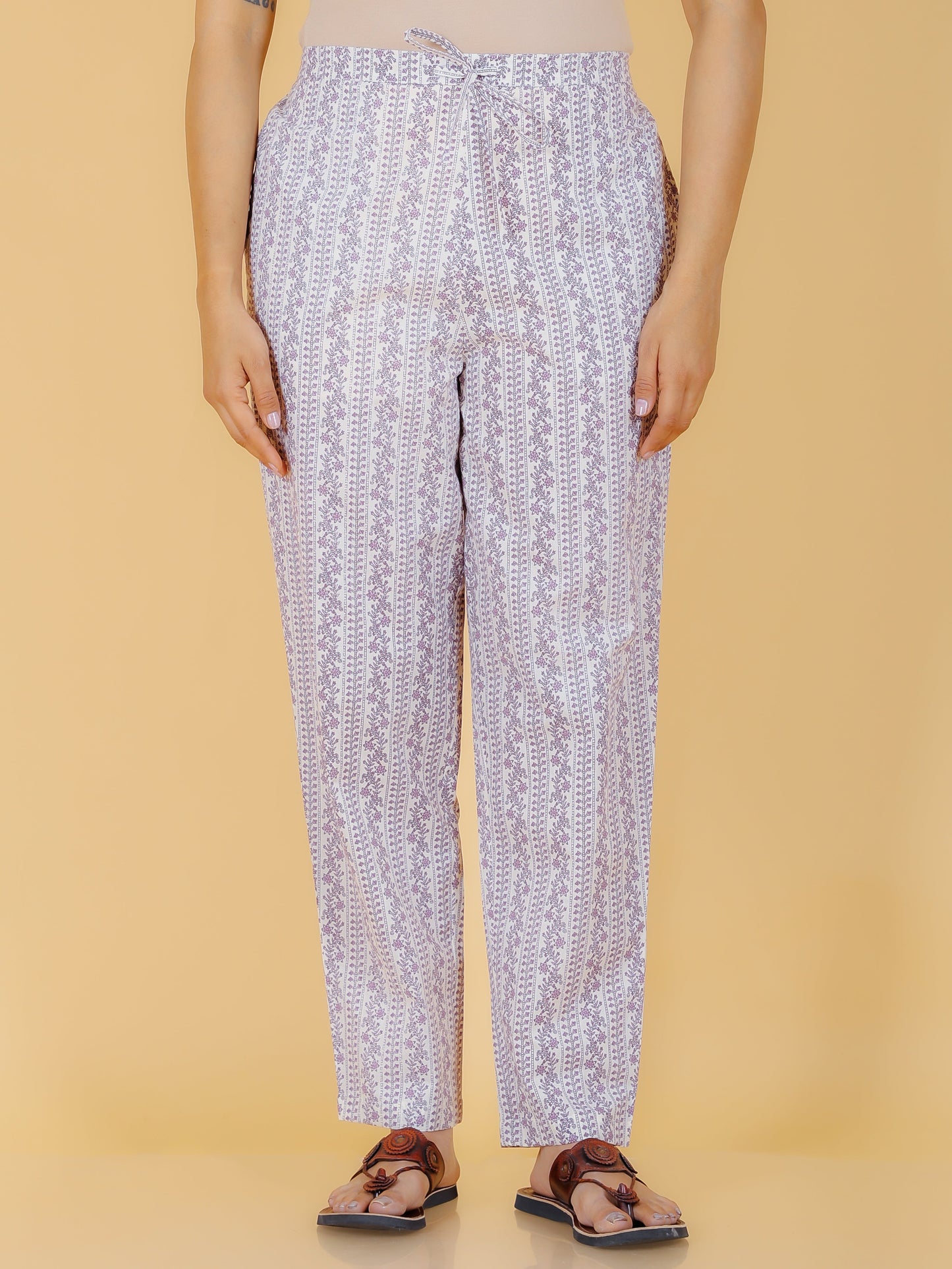 Soft Cotton Striped Pant