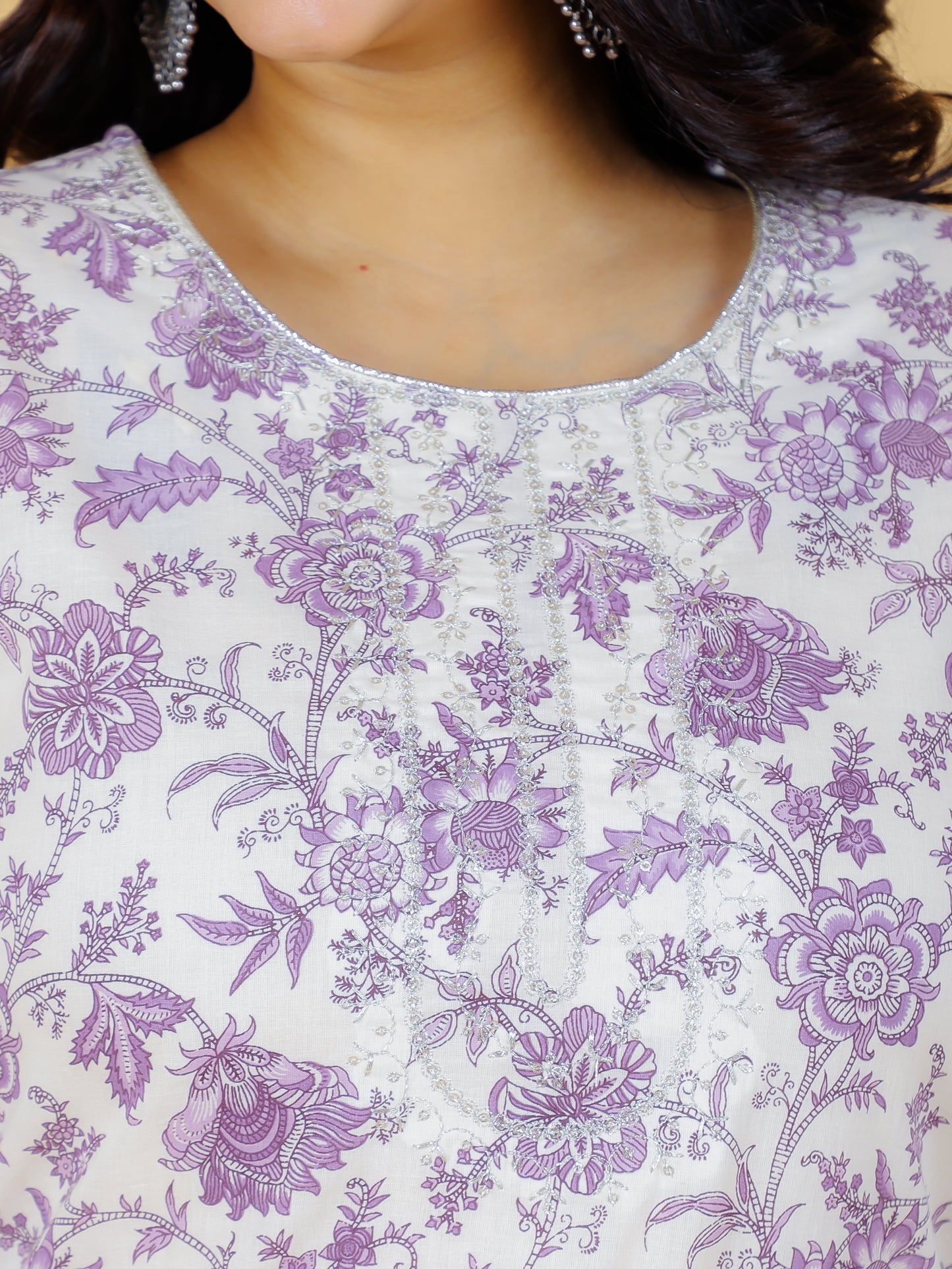 Soft Cotton Floral Kurta