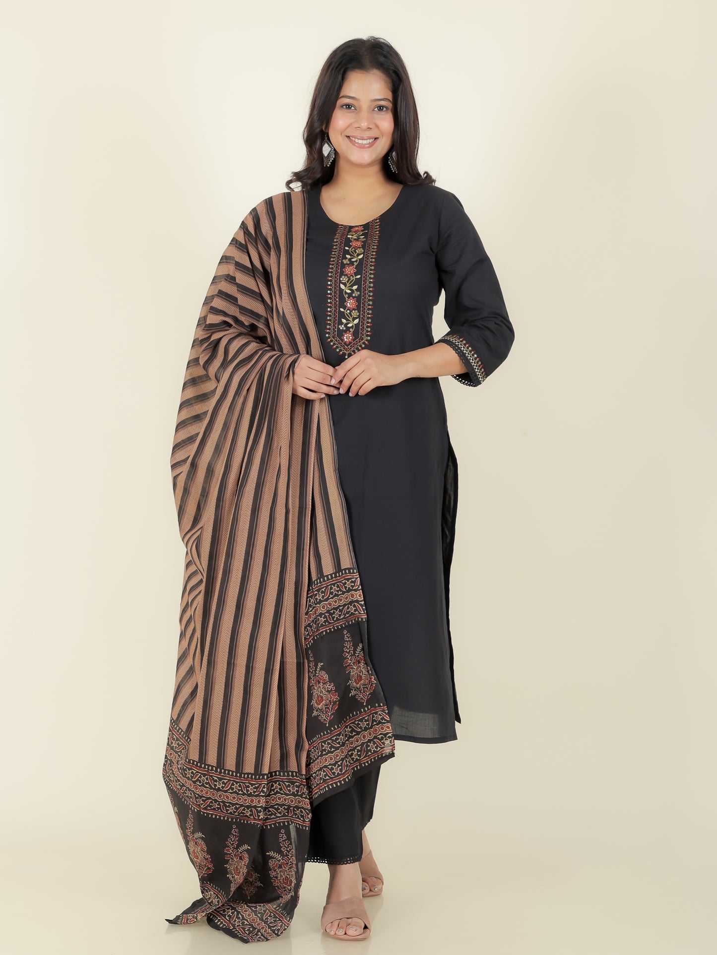 Voile Cotton Striped Dupatta