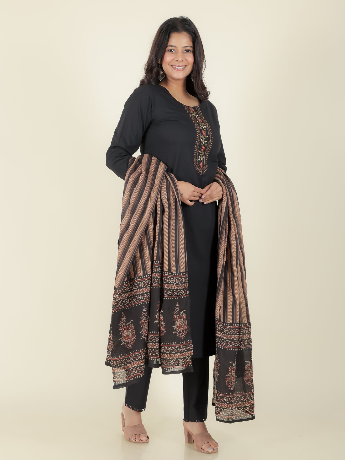 Voile Cotton Striped Dupatta