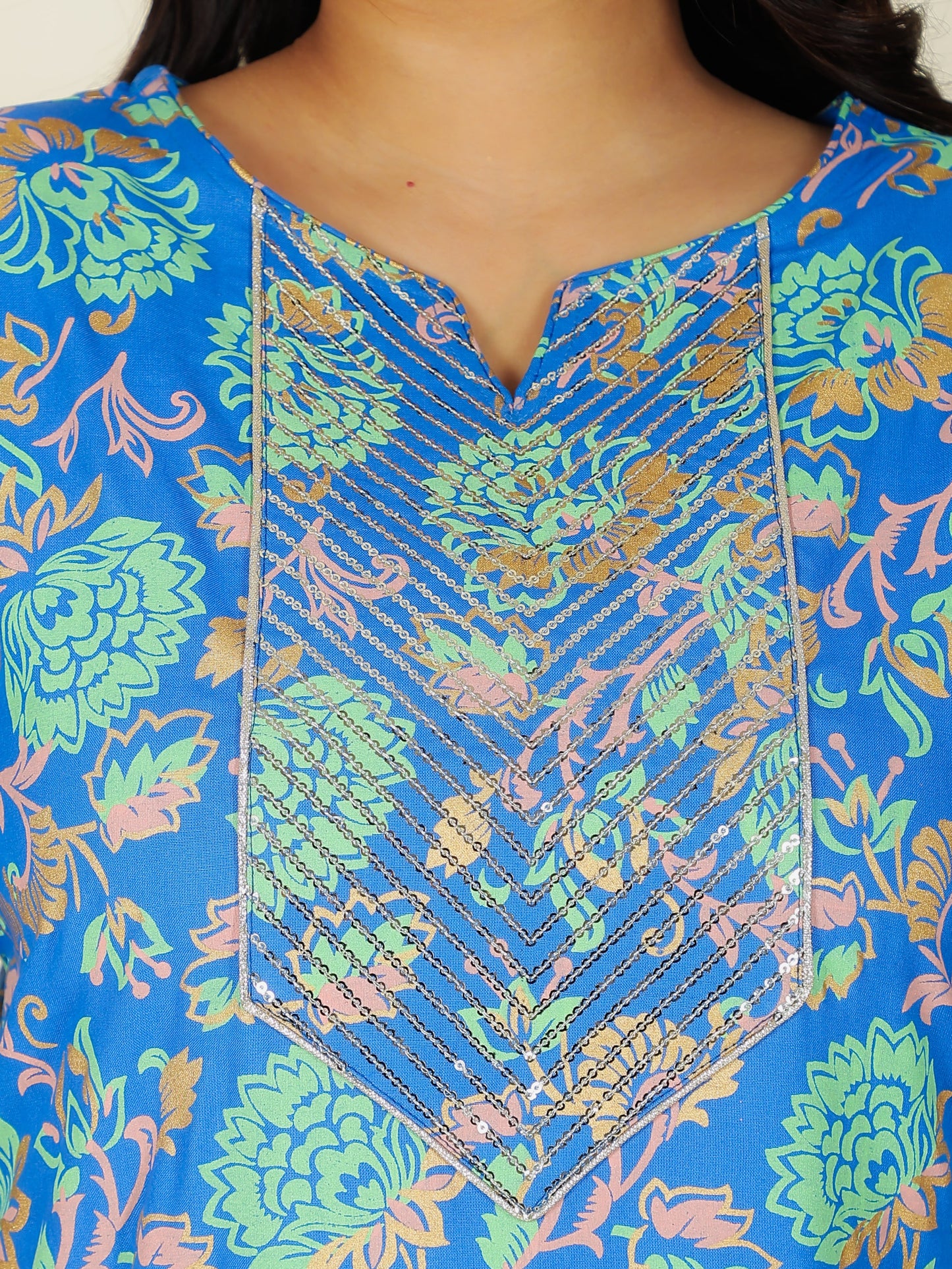 Rayon Floral Kurta