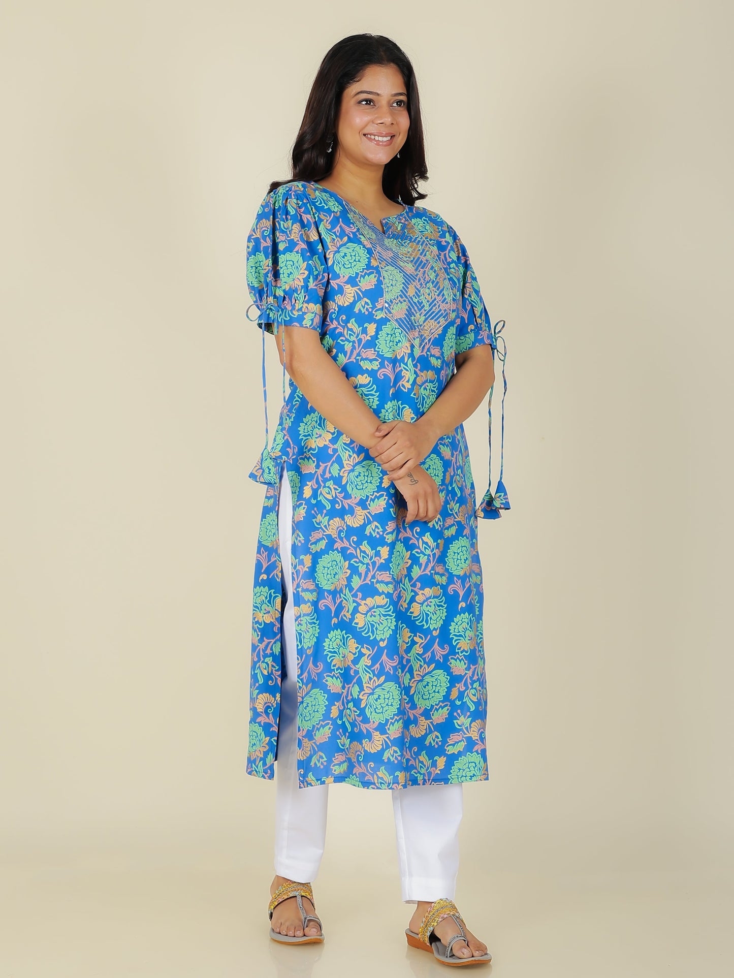 Rayon Floral Kurta